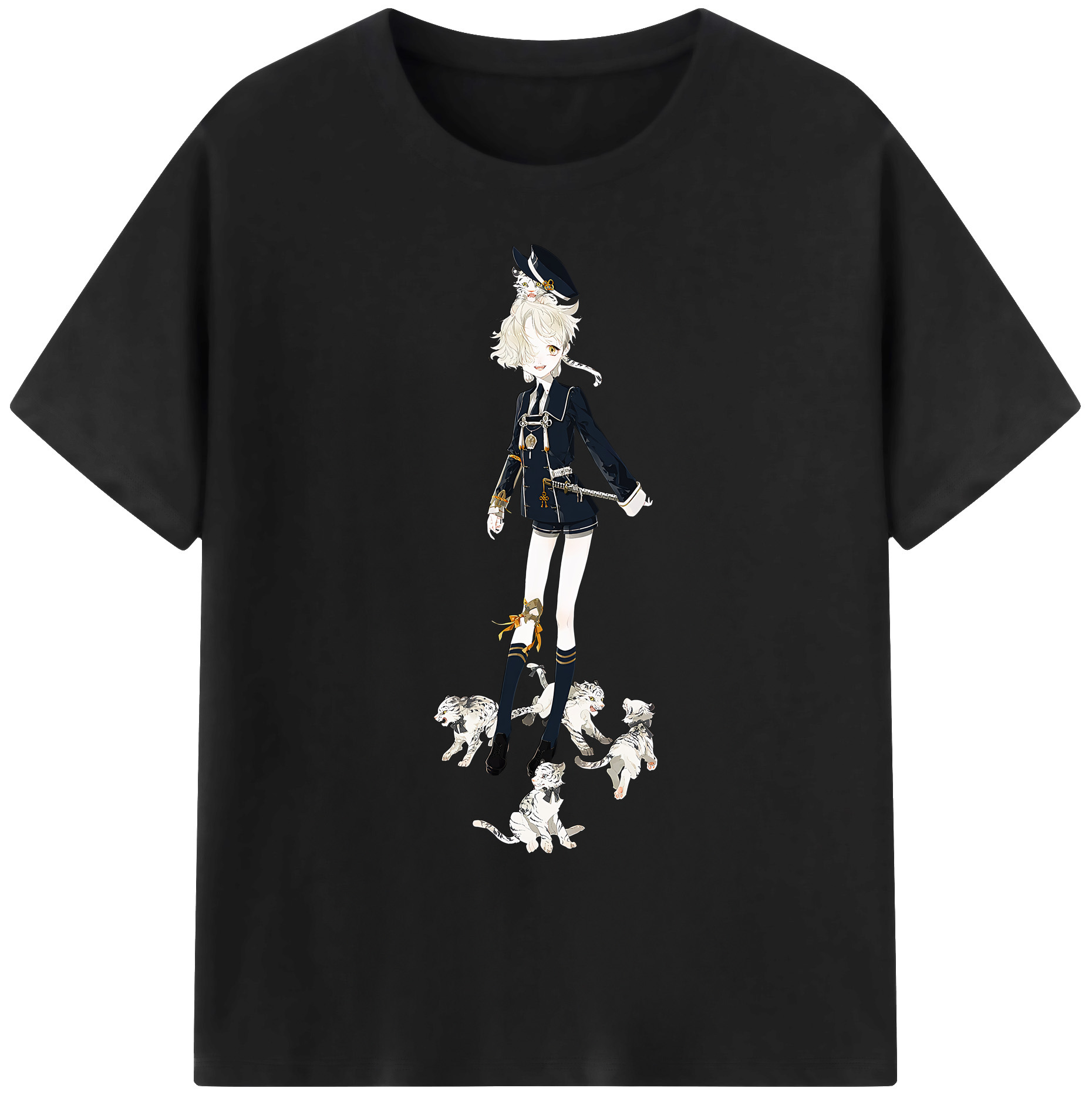 （画像用） 刀剣乱舞 Touken Ranbu 綿100％ メンズ半袖Tシャツ｜肌触りやわらか＆通気性