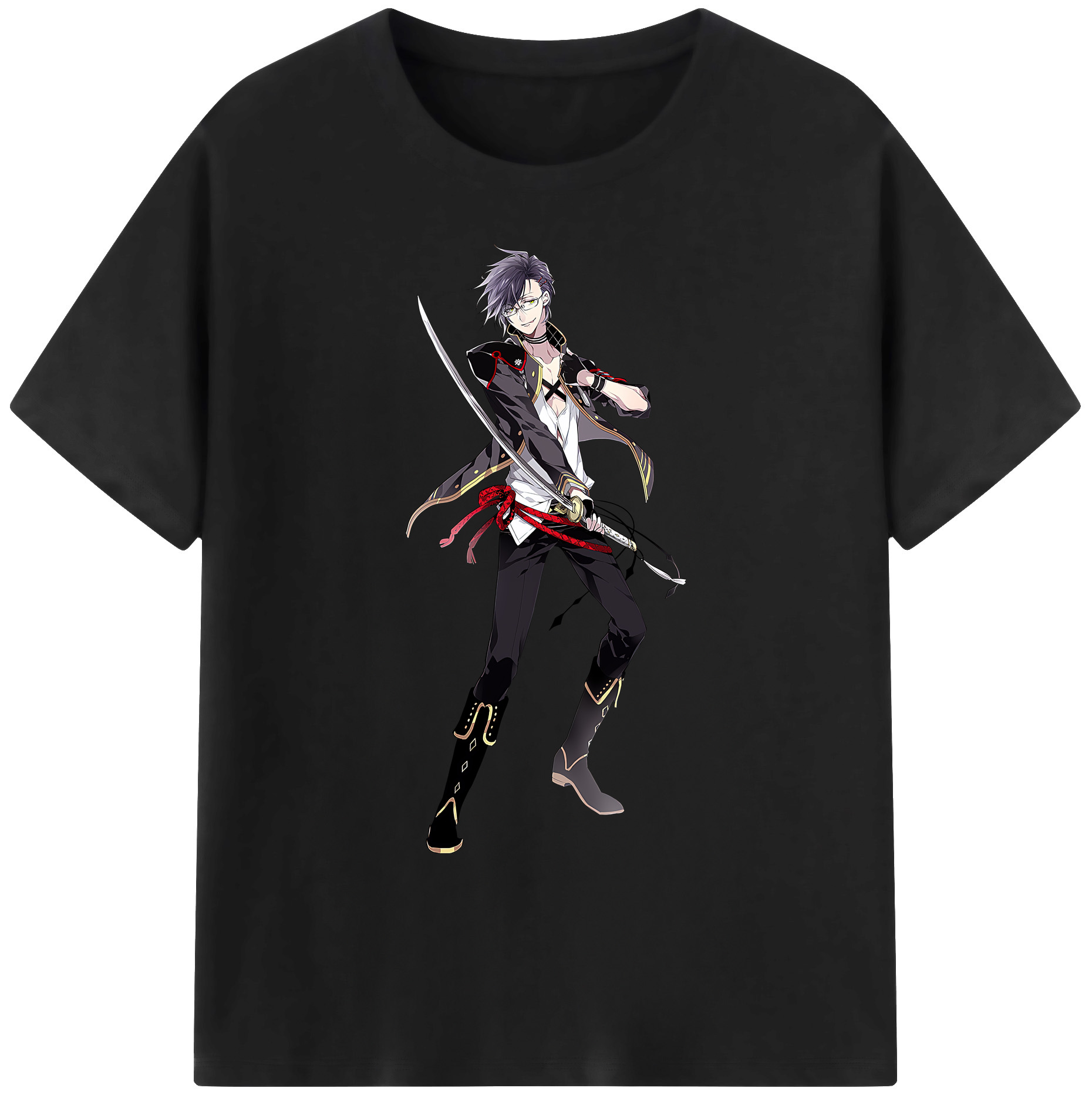 （画像用） 刀剣乱舞 Touken Ranbu 綿100％ メンズ半袖Tシャツ｜肌触りやわらか＆通気性