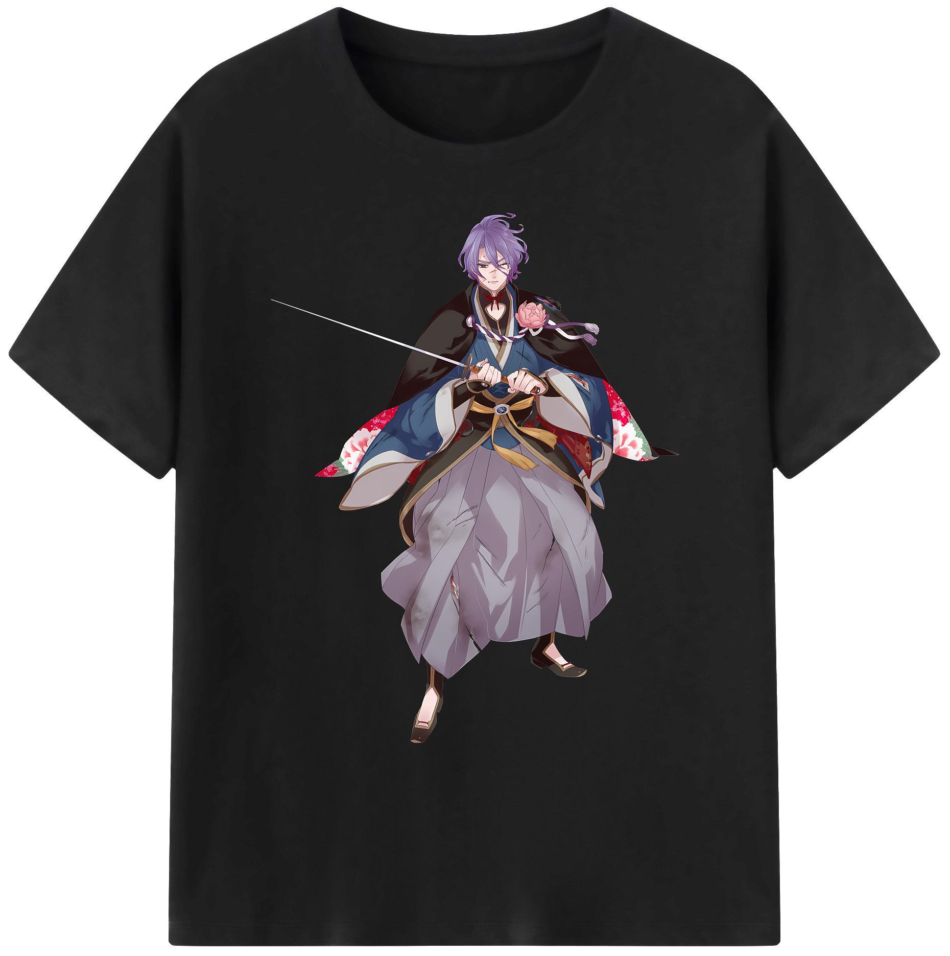 （画像用） 刀剣乱舞 Touken Ranbu 綿100％ メンズ半袖Tシャツ｜肌触りやわらか＆通気性