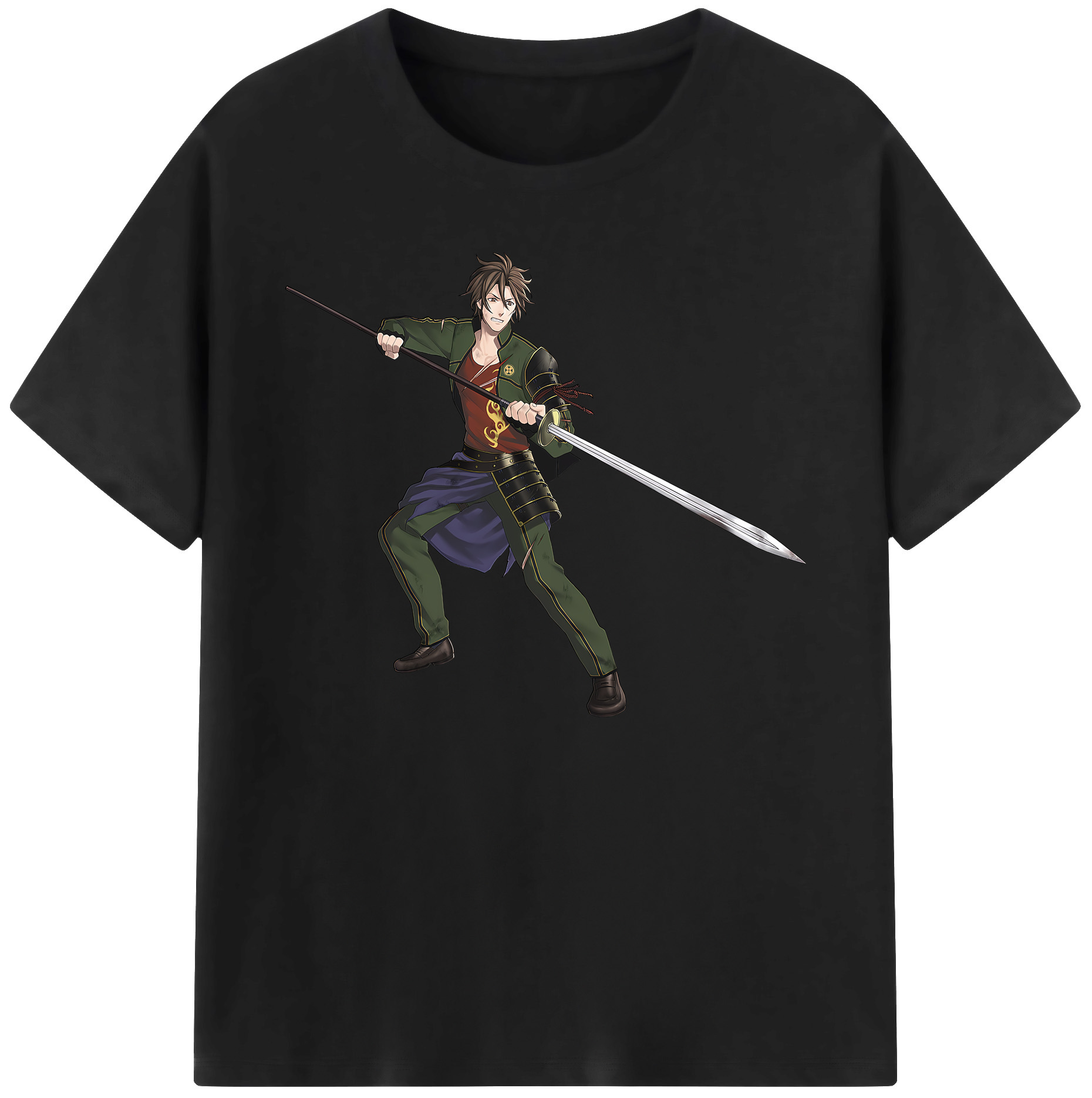 （画像用） 刀剣乱舞 Touken Ranbu 綿100％ メンズ半袖Tシャツ｜肌触りやわらか＆通気性