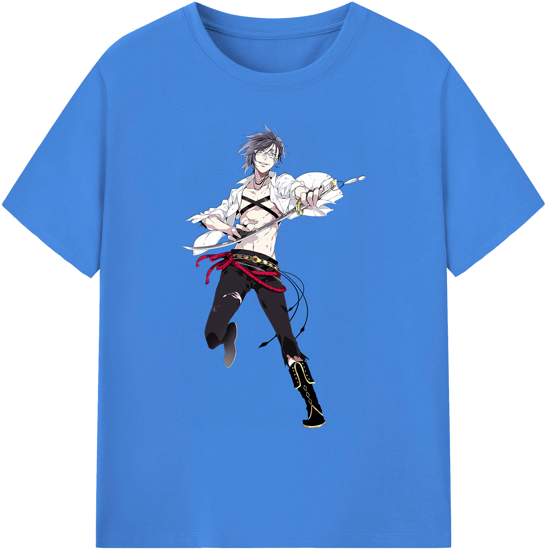 （画像用） 刀剣乱舞 Touken Ranbu 綿100％ メンズ半袖Tシャツ｜肌触りやわらか＆通気性
