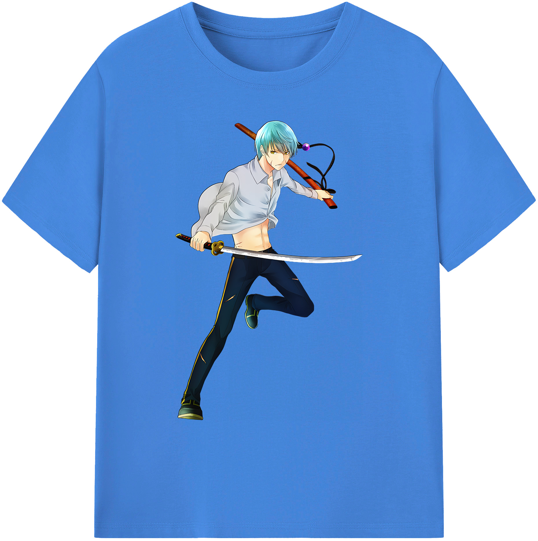 （画像用） 刀剣乱舞 Touken Ranbu 綿100％ メンズ半袖Tシャツ｜肌触りやわらか＆通気性