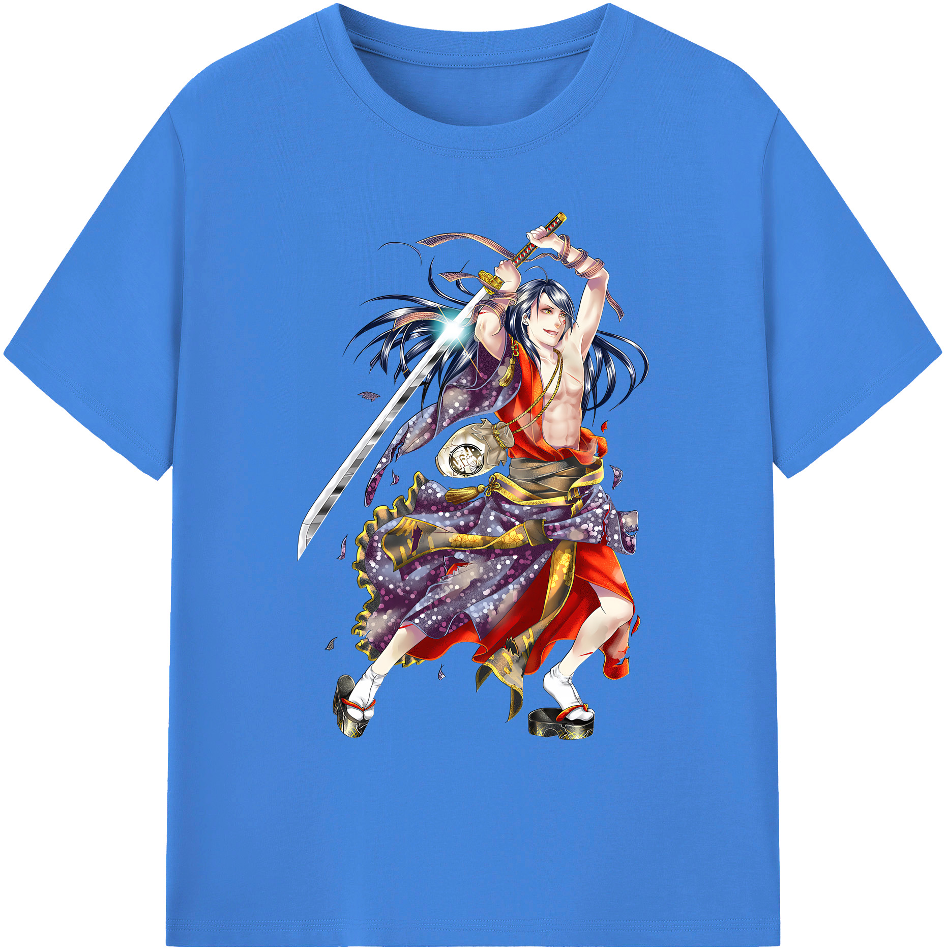 （画像用） 刀剣乱舞 Touken Ranbu 綿100％ メンズ半袖Tシャツ｜肌触りやわらか＆通気性