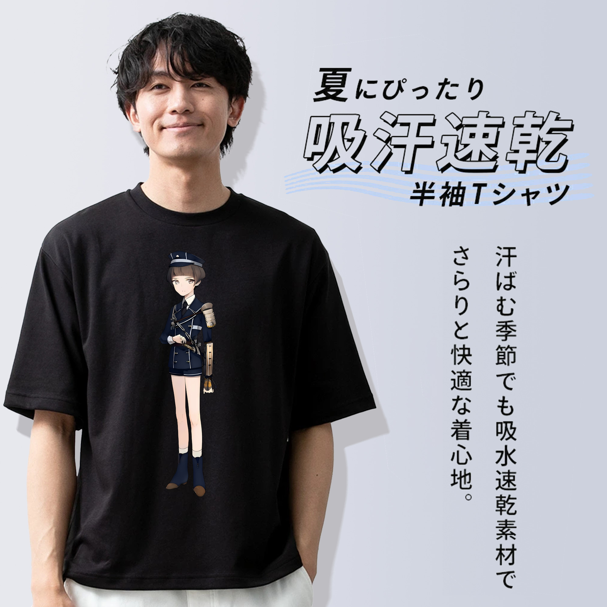 刀剣乱舞 Touken Ranbu 綿100％ メンズ半袖Tシャツ｜肌触りやわらか＆通気性
