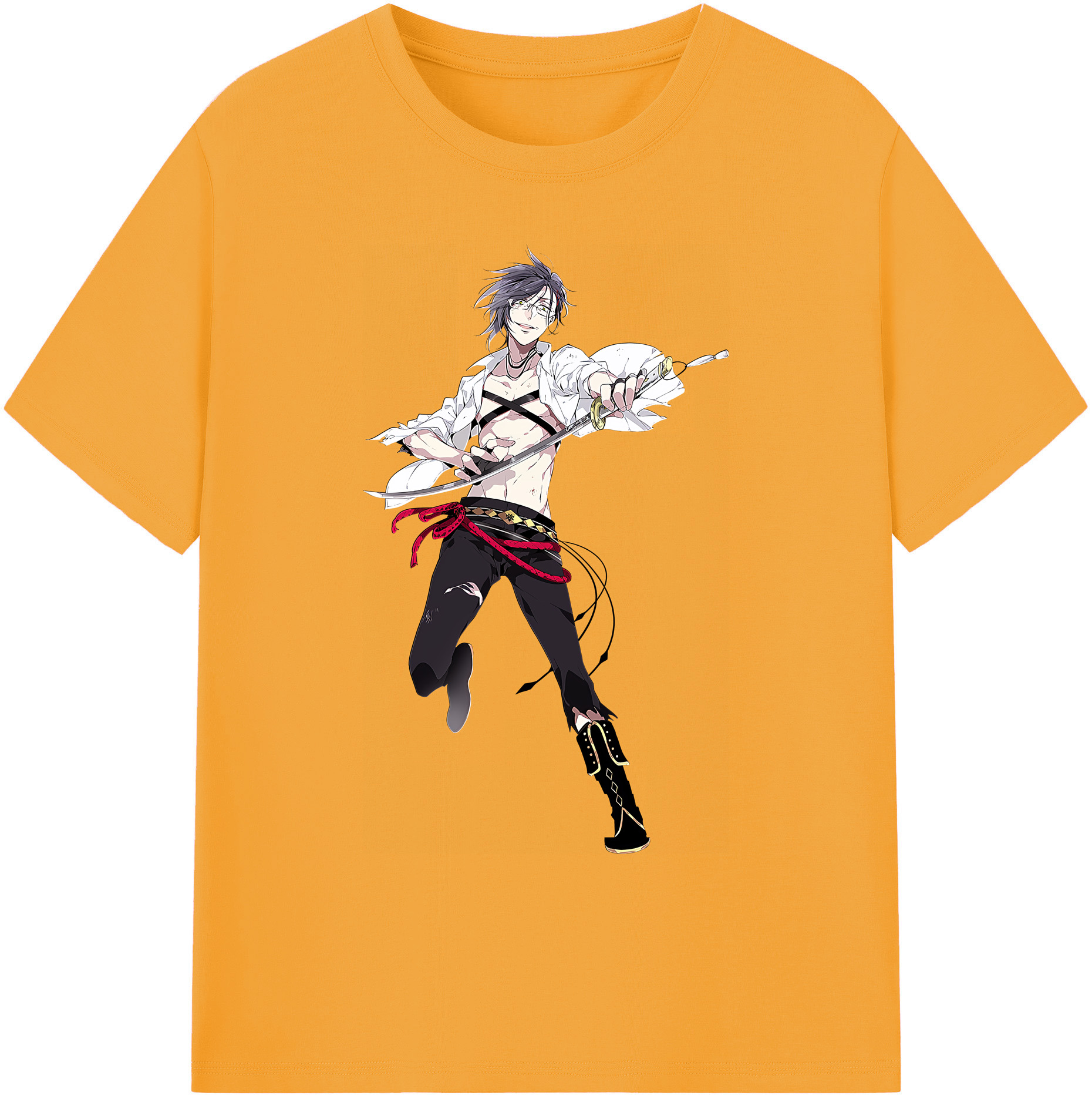 （画像用） 刀剣乱舞 Touken Ranbu 綿100％ メンズ半袖Tシャツ｜肌触りやわらか＆通気性