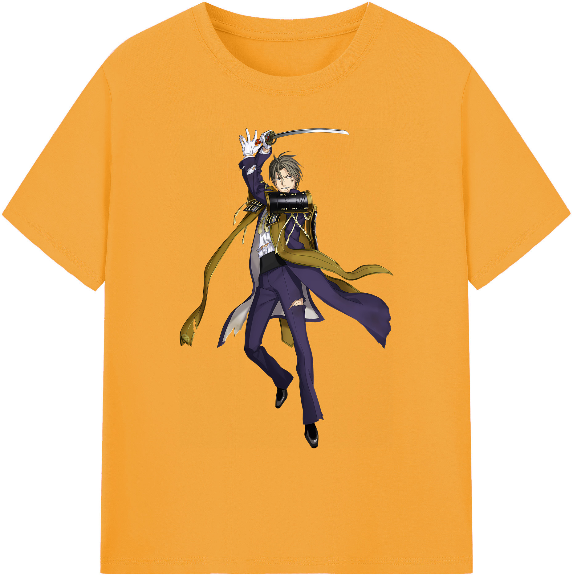 （画像用） 刀剣乱舞 Touken Ranbu 綿100％ メンズ半袖Tシャツ｜肌触りやわらか＆通気性