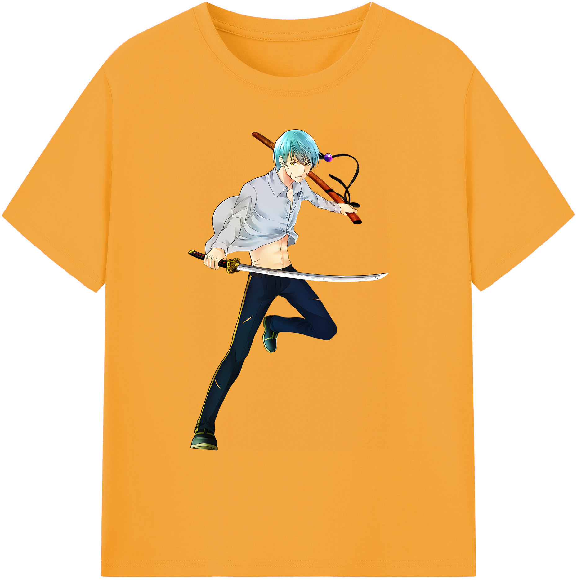 （画像用） 刀剣乱舞 Touken Ranbu 綿100％ メンズ半袖Tシャツ｜肌触りやわらか＆通気性