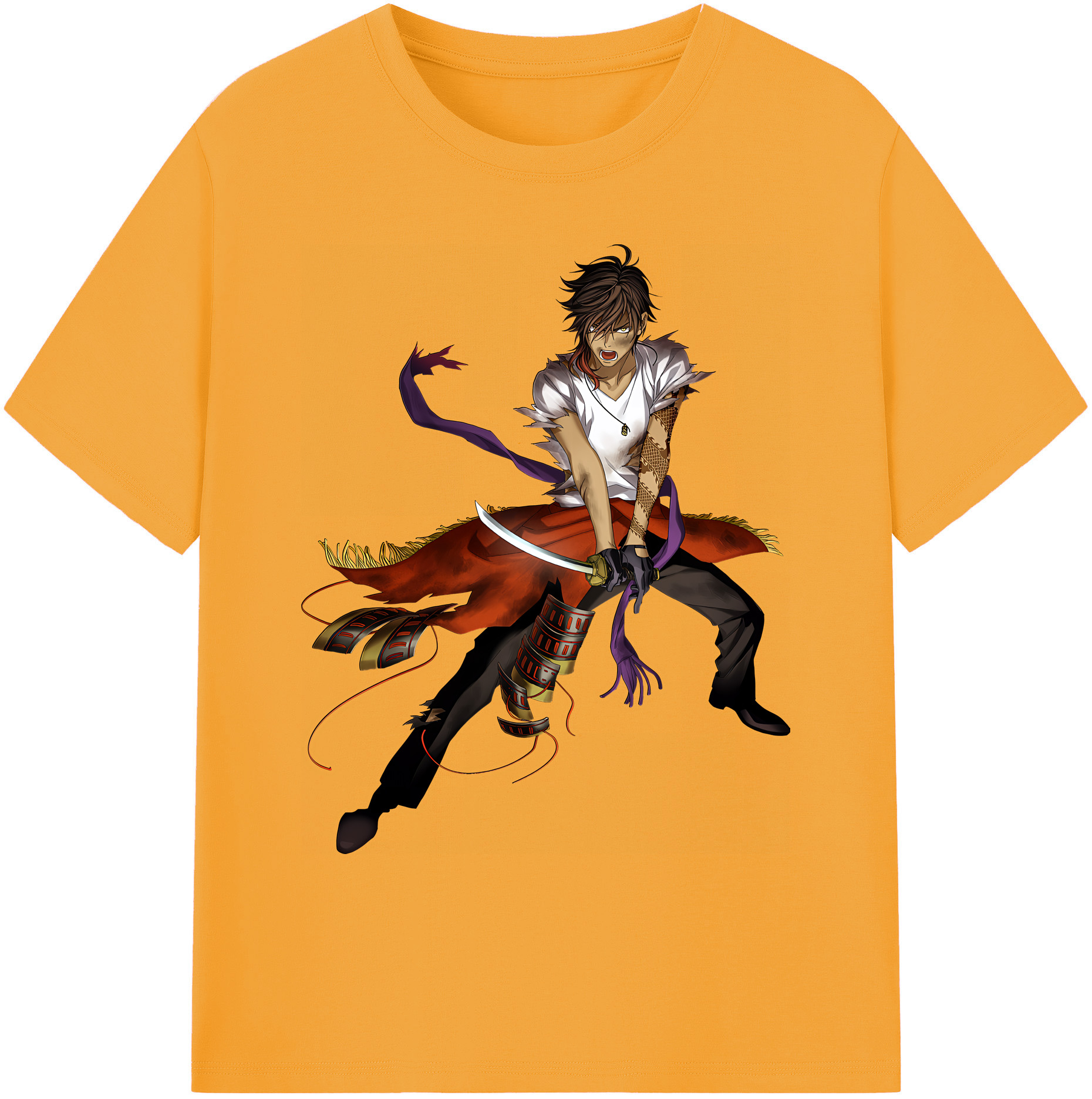 （画像用） 刀剣乱舞 Touken Ranbu 綿100％ メンズ半袖Tシャツ｜肌触りやわらか＆通気性