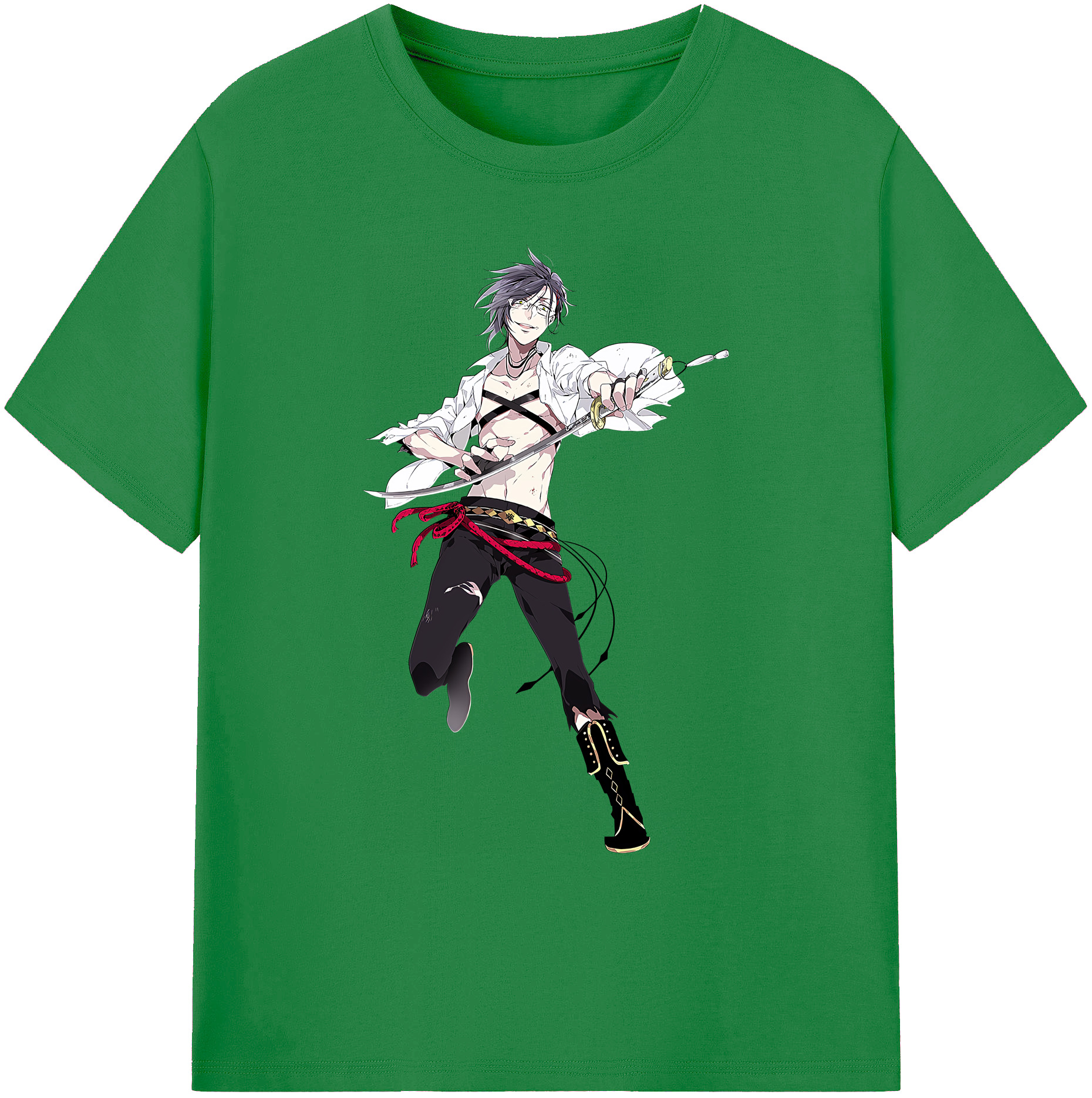 （画像用） 刀剣乱舞 Touken Ranbu 綿100％ メンズ半袖Tシャツ｜肌触りやわらか＆通気性