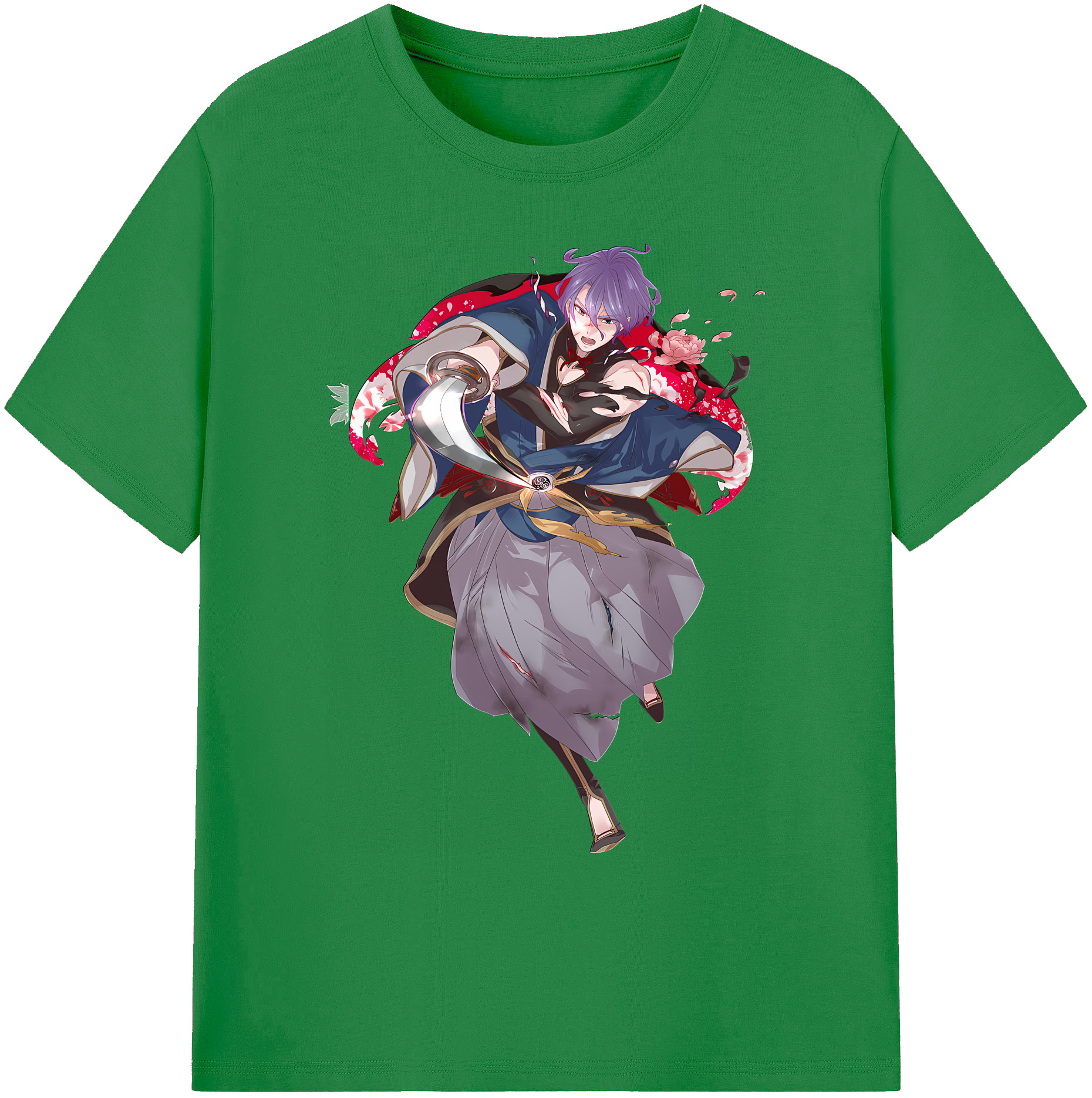 （画像用） 刀剣乱舞 Touken Ranbu 綿100％ メンズ半袖Tシャツ｜肌触りやわらか＆通気性