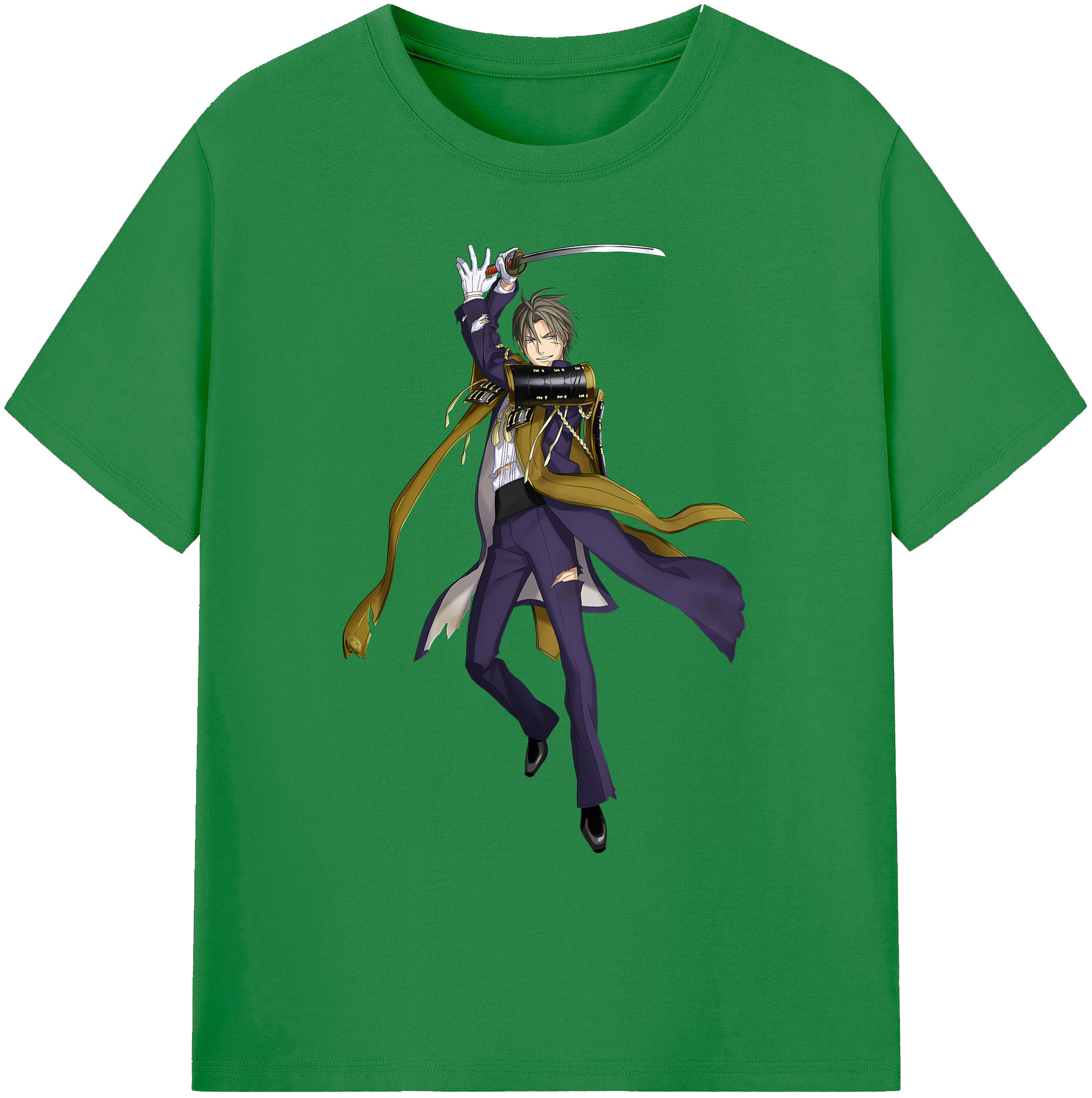 （画像用） 刀剣乱舞 Touken Ranbu 綿100％ メンズ半袖Tシャツ｜肌触りやわらか＆通気性