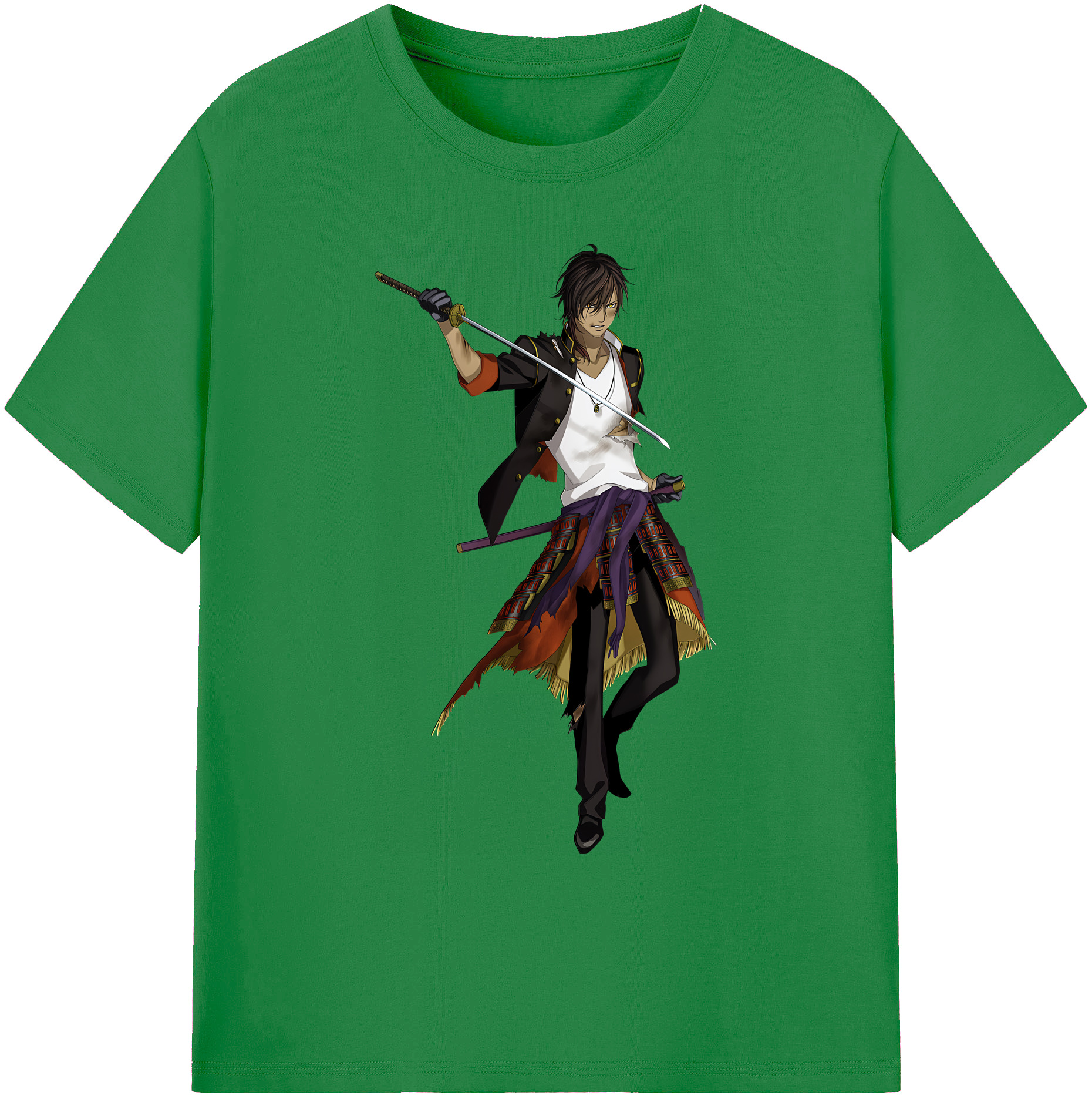 （画像用） 刀剣乱舞 Touken Ranbu 綿100％ メンズ半袖Tシャツ｜肌触りやわらか＆通気性