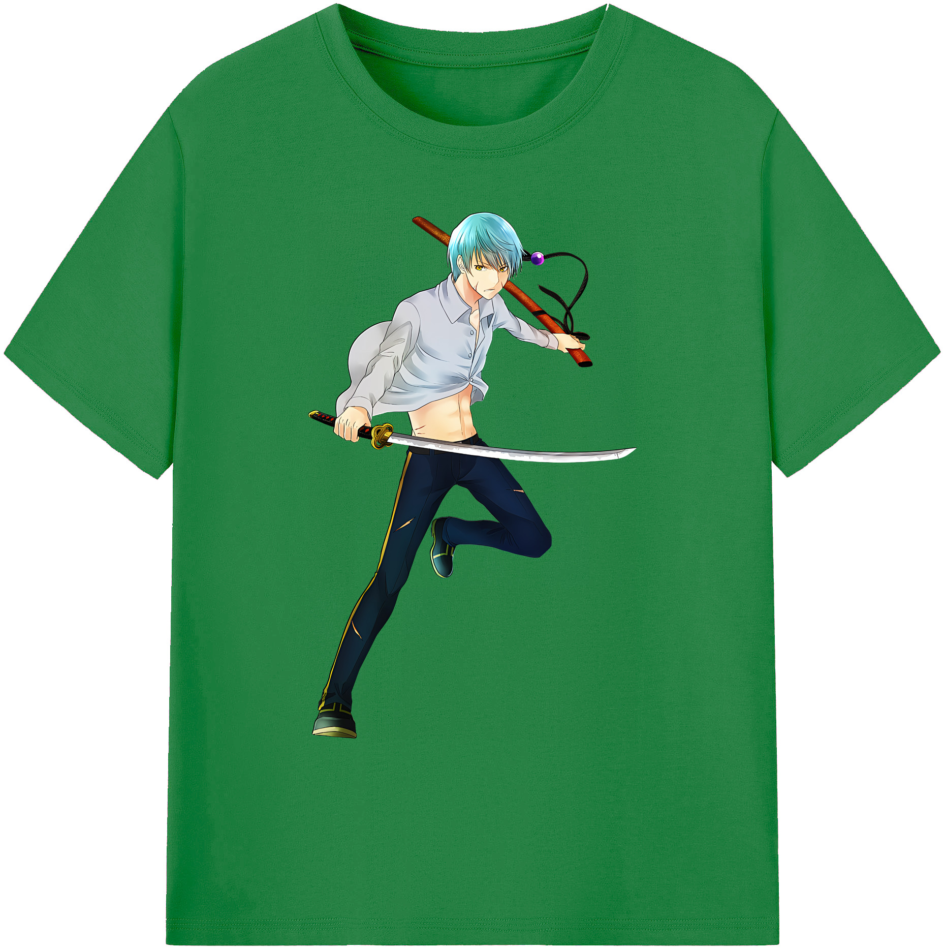 （画像用） 刀剣乱舞 Touken Ranbu 綿100％ メンズ半袖Tシャツ｜肌触りやわらか＆通気性