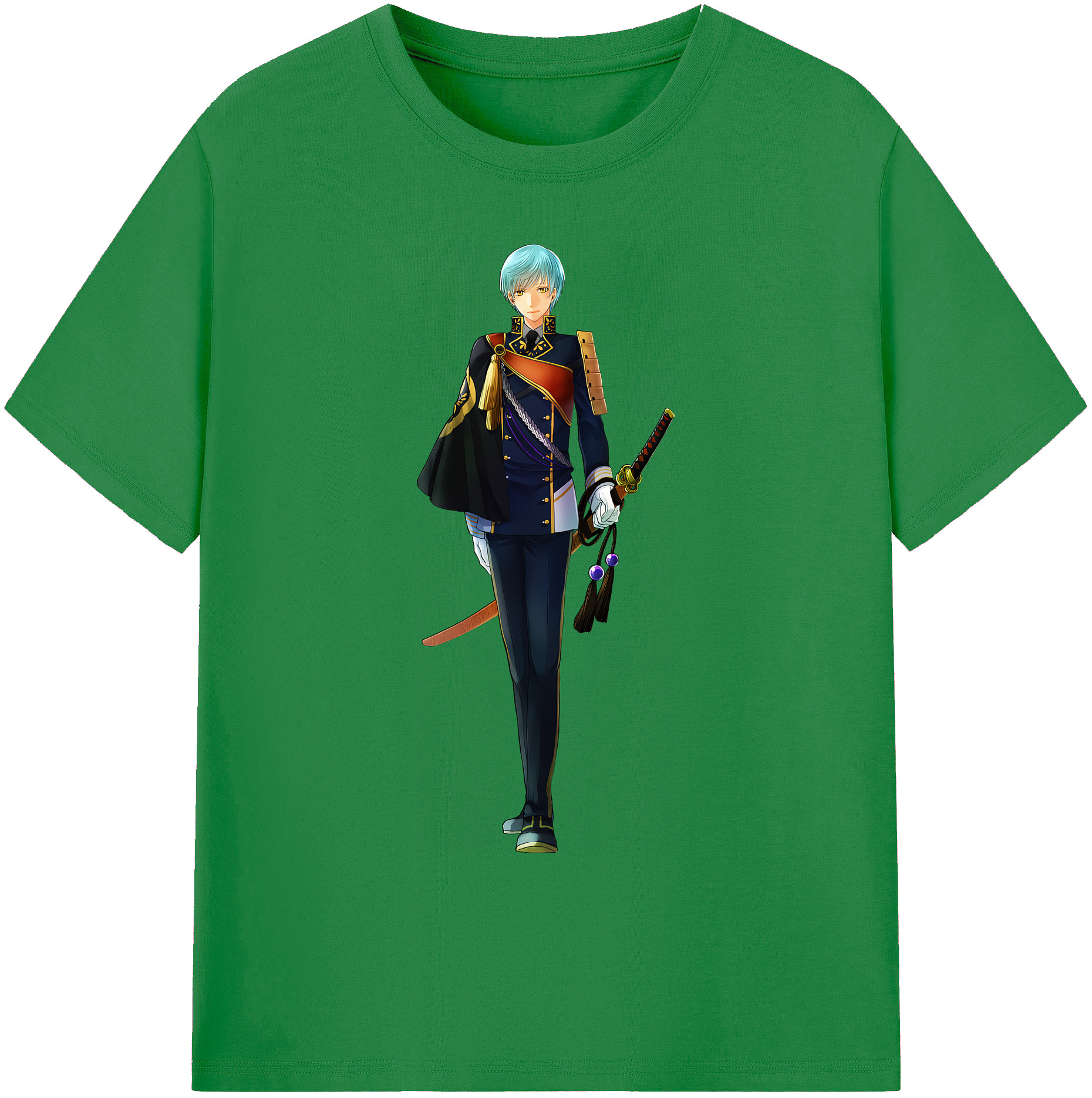 （画像用） 刀剣乱舞 Touken Ranbu 綿100％ メンズ半袖Tシャツ｜肌触りやわらか＆通気性