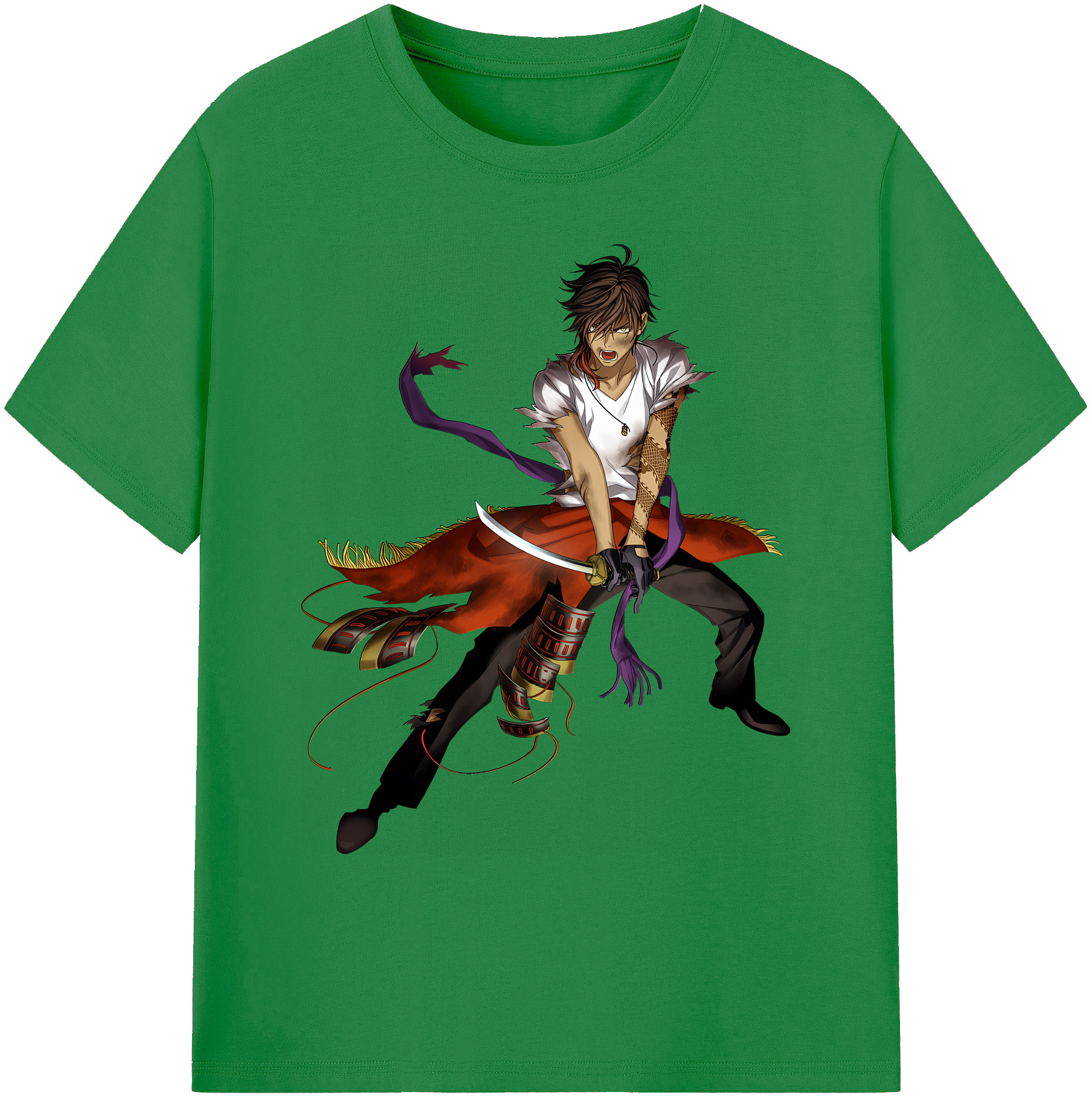 （画像用） 刀剣乱舞 Touken Ranbu 綿100％ メンズ半袖Tシャツ｜肌触りやわらか＆通気性