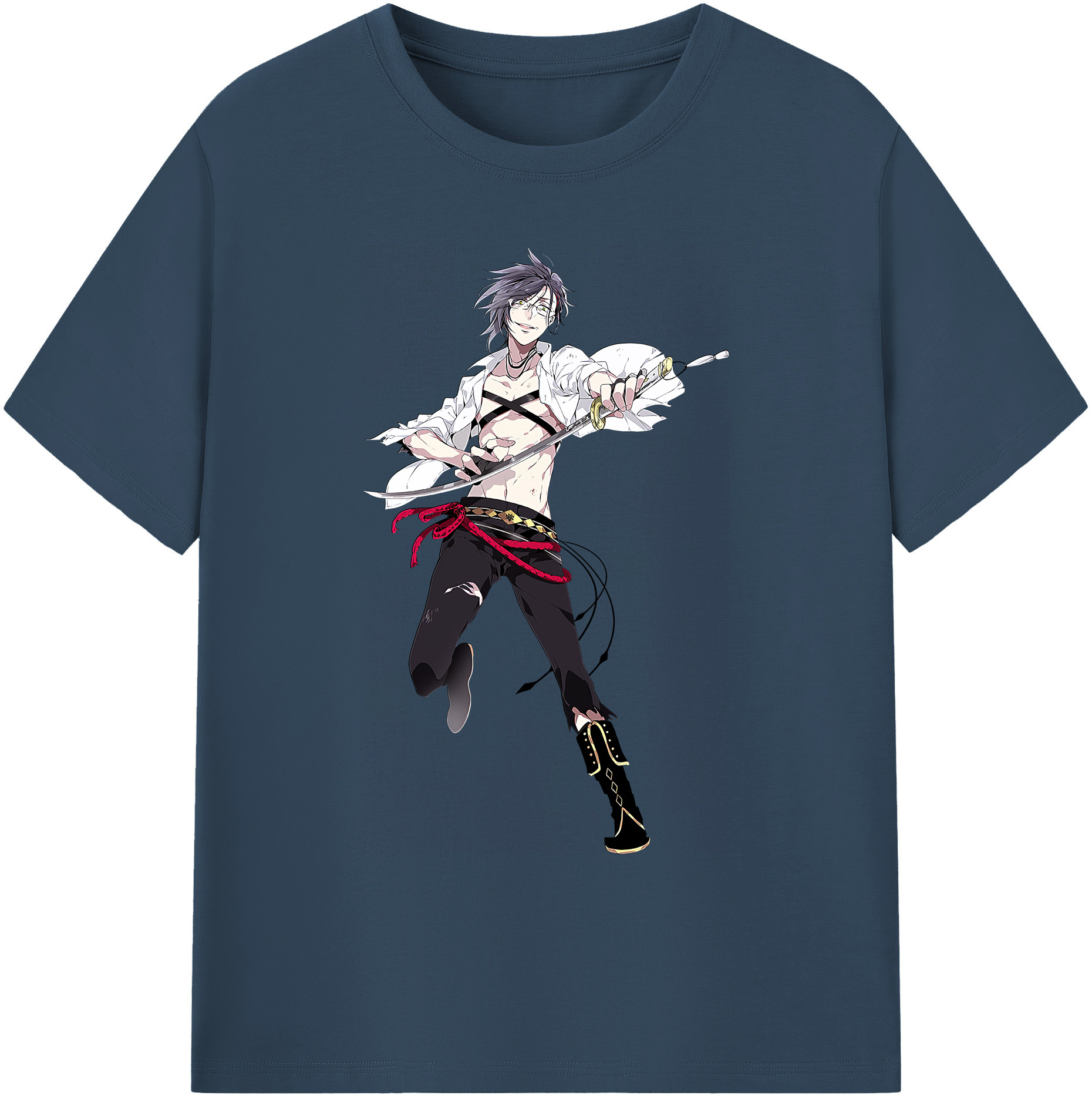 （画像用） 刀剣乱舞 Touken Ranbu 綿100％ メンズ半袖Tシャツ｜肌触りやわらか＆通気性