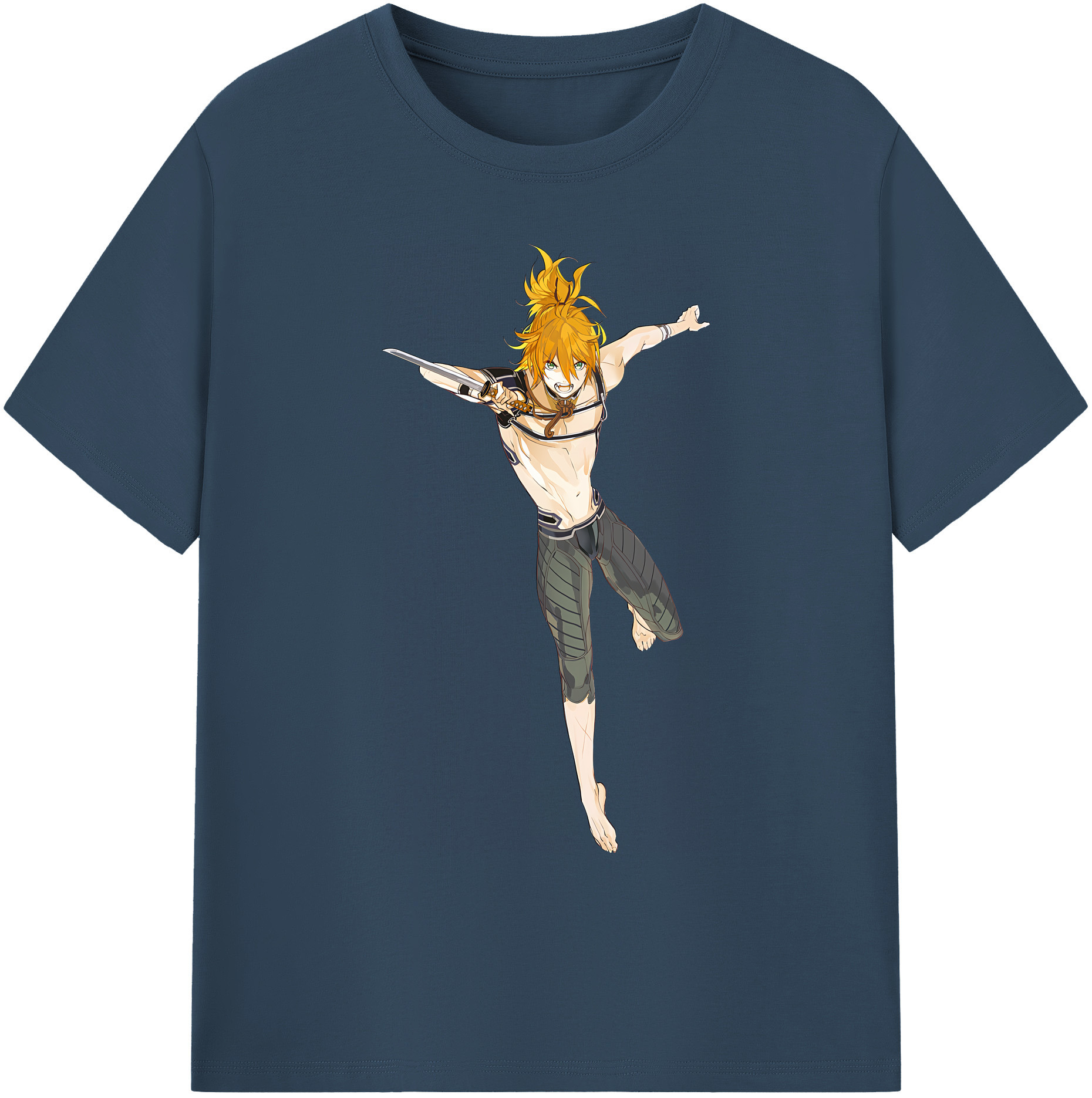 （画像用） 刀剣乱舞 Touken Ranbu 綿100％ メンズ半袖Tシャツ｜肌触りやわらか＆通気性