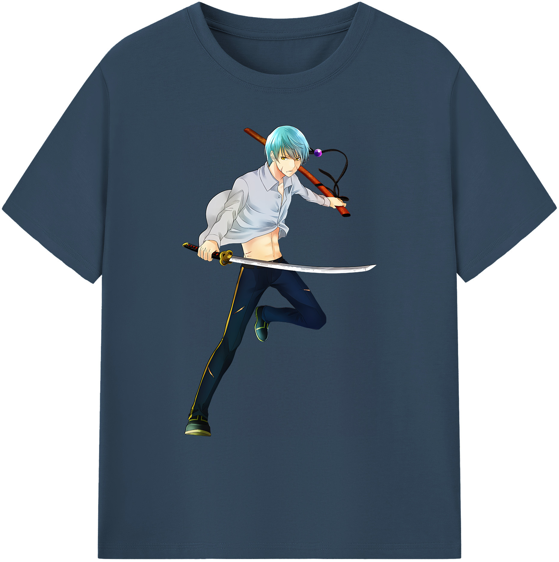 （画像用） 刀剣乱舞 Touken Ranbu 綿100％ メンズ半袖Tシャツ｜肌触りやわらか＆通気性