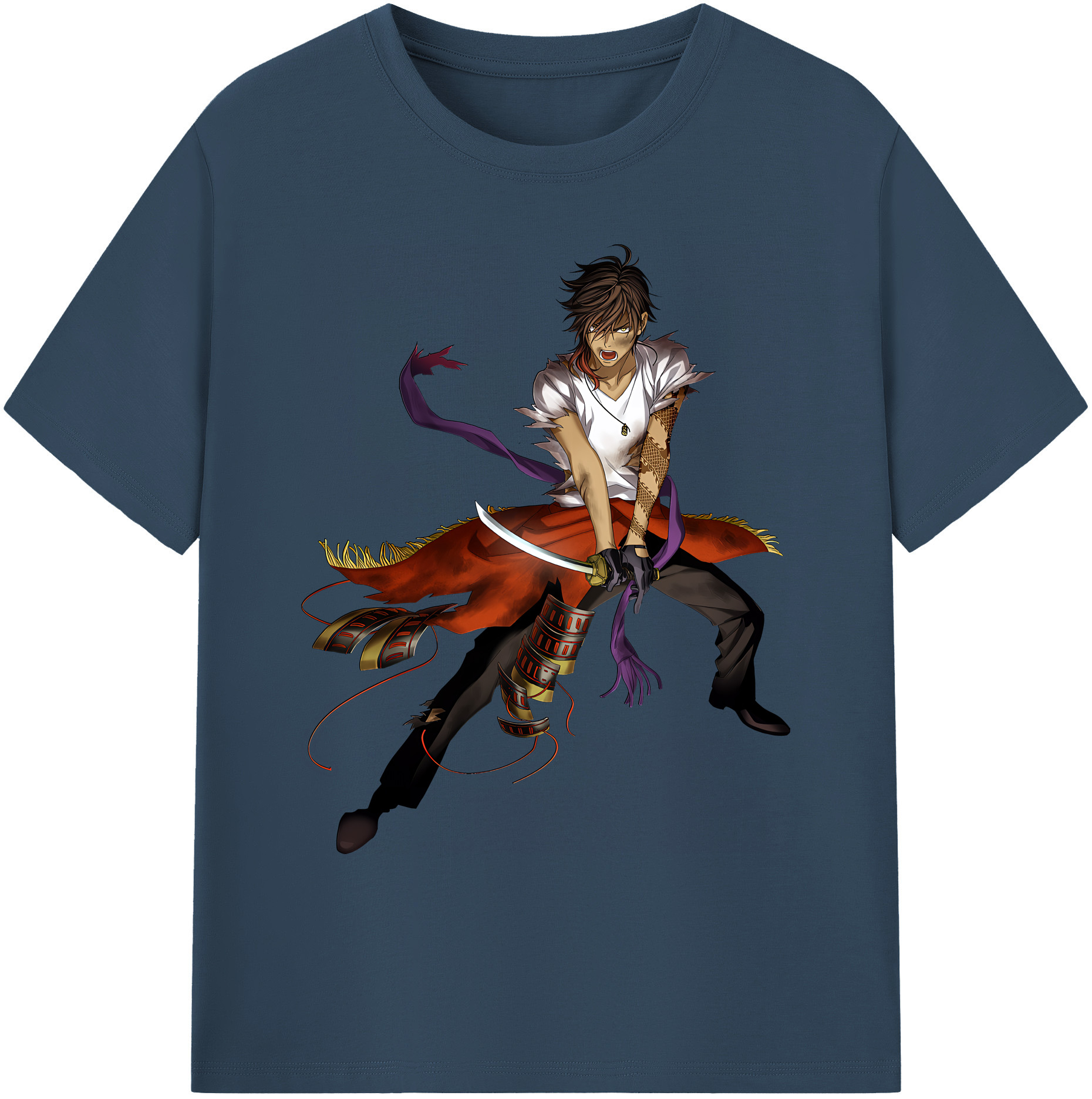 （画像用） 刀剣乱舞 Touken Ranbu 綿100％ メンズ半袖Tシャツ｜肌触りやわらか＆通気性
