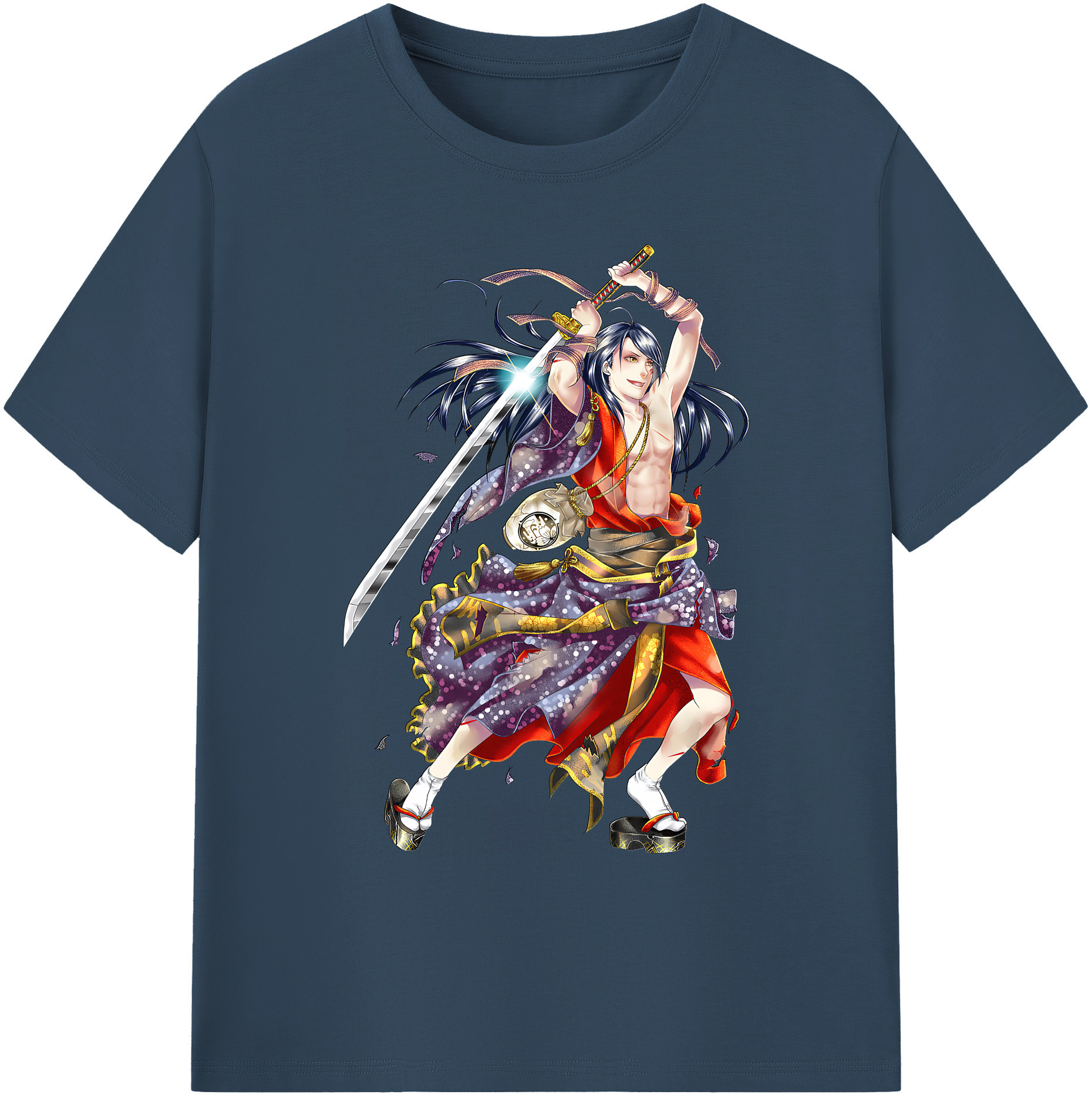 （画像用） 刀剣乱舞 Touken Ranbu 綿100％ メンズ半袖Tシャツ｜肌触りやわらか＆通気性