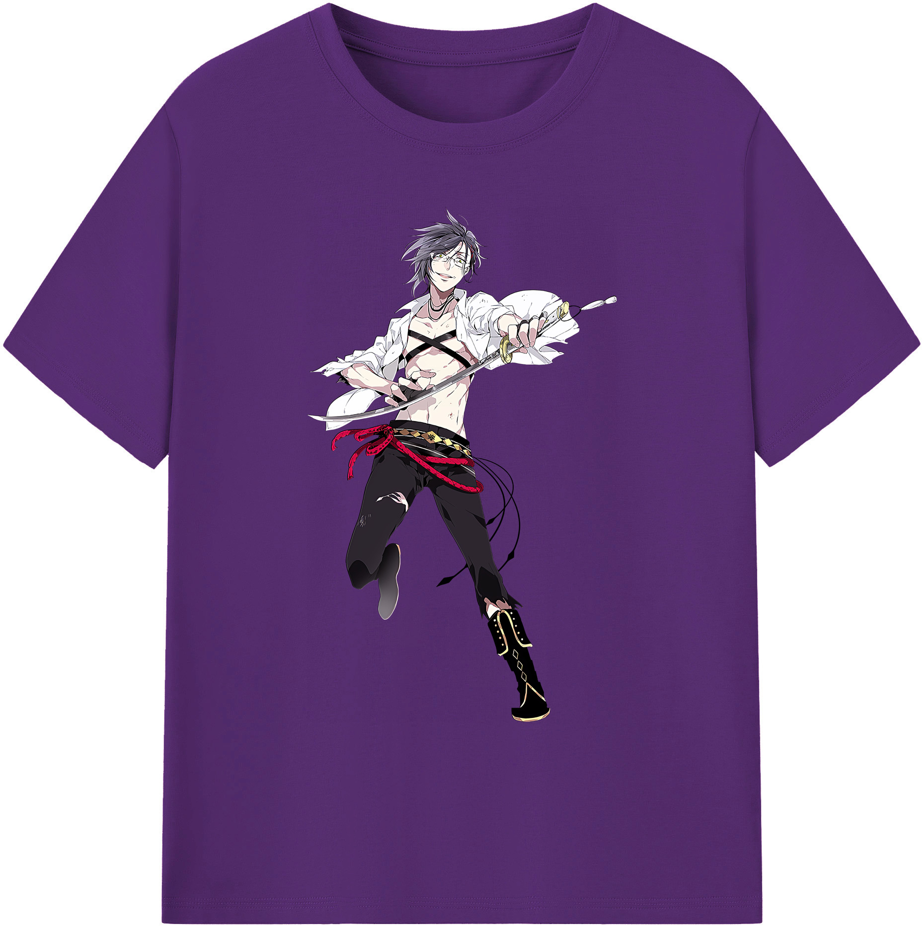 （画像用） 刀剣乱舞 Touken Ranbu 綿100％ メンズ半袖Tシャツ｜肌触りやわらか＆通気性