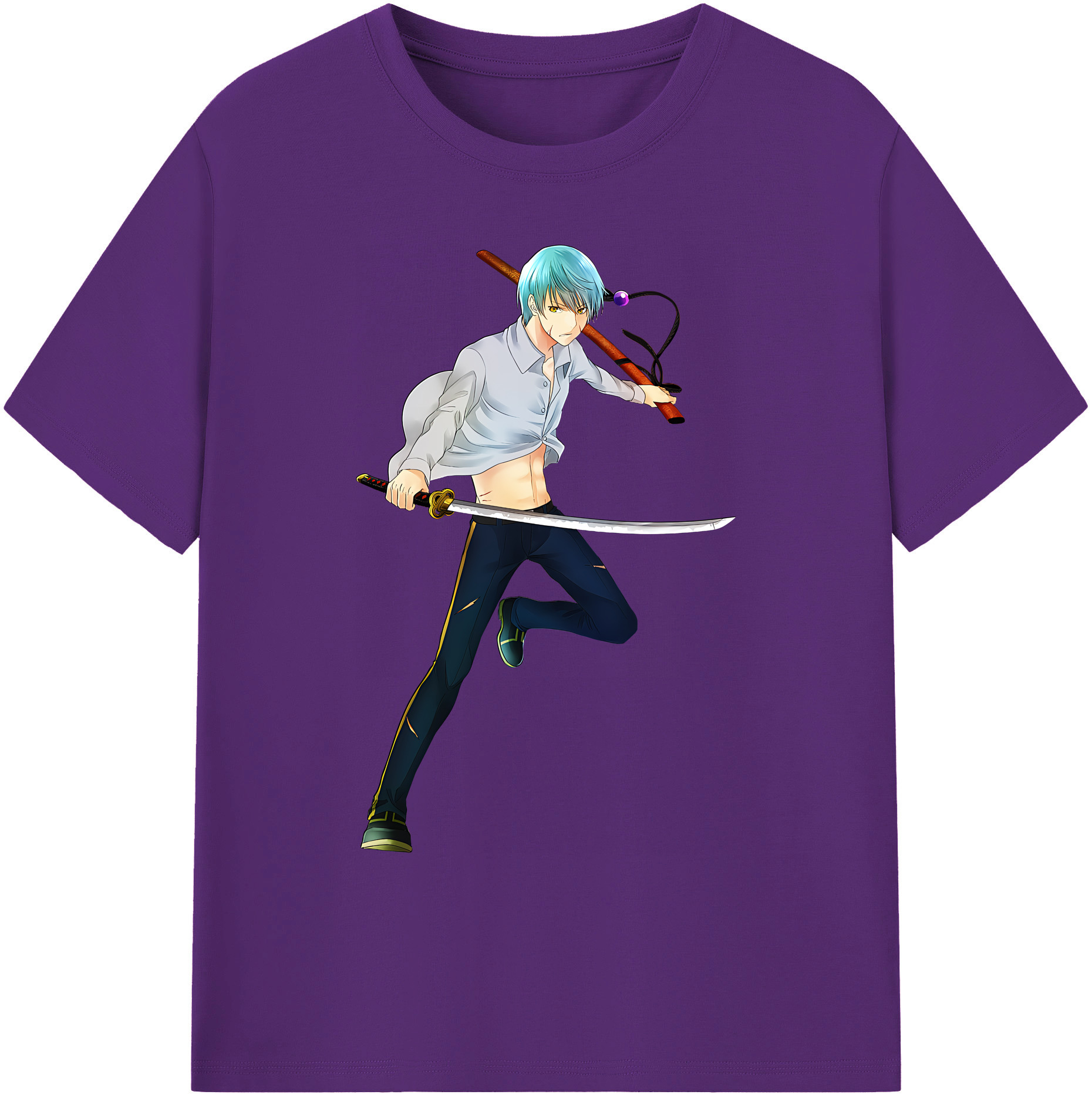 （画像用） 刀剣乱舞 Touken Ranbu 綿100％ メンズ半袖Tシャツ｜肌触りやわらか＆通気性