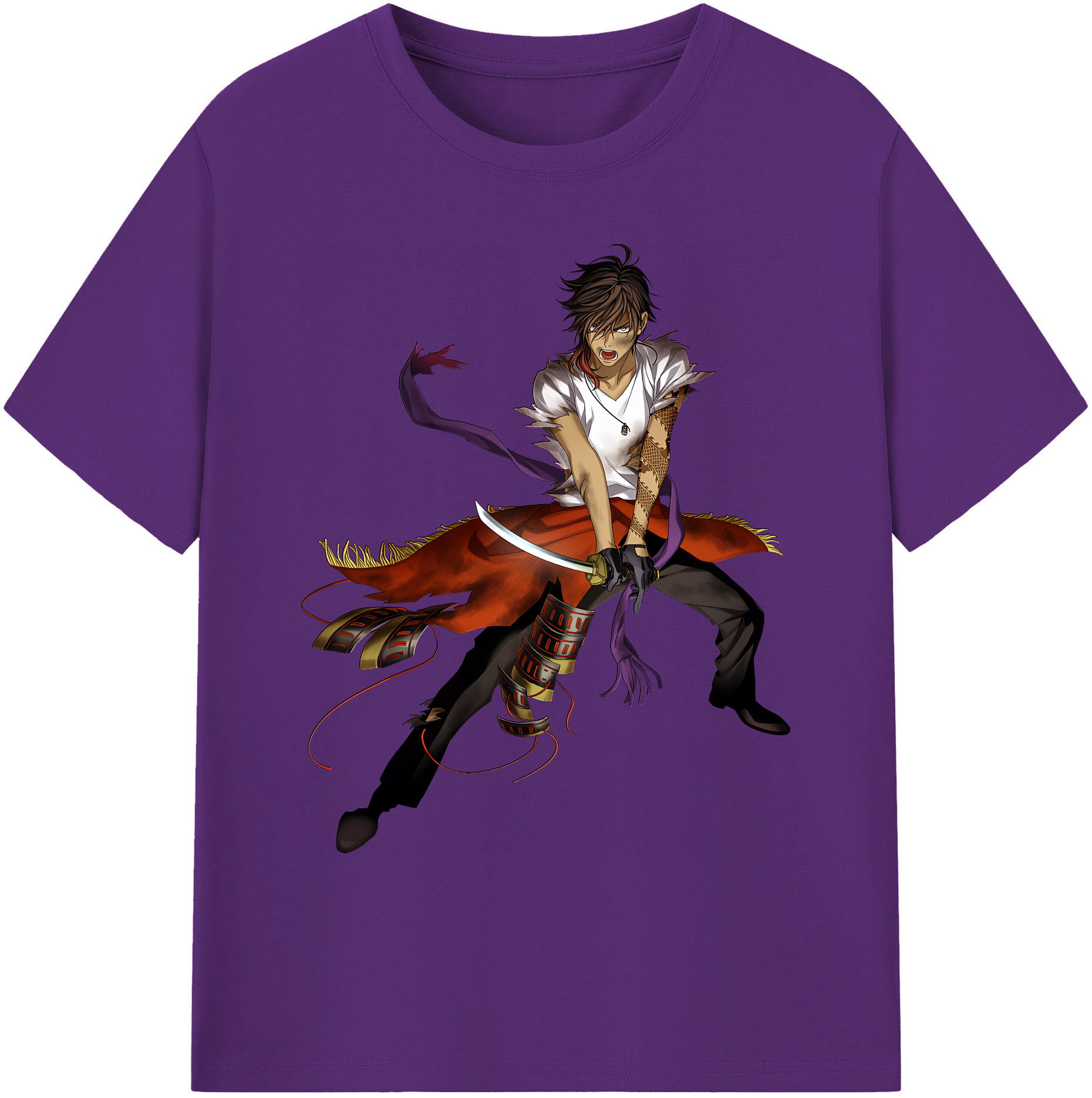 （画像用） 刀剣乱舞 Touken Ranbu 綿100％ メンズ半袖Tシャツ｜肌触りやわらか＆通気性