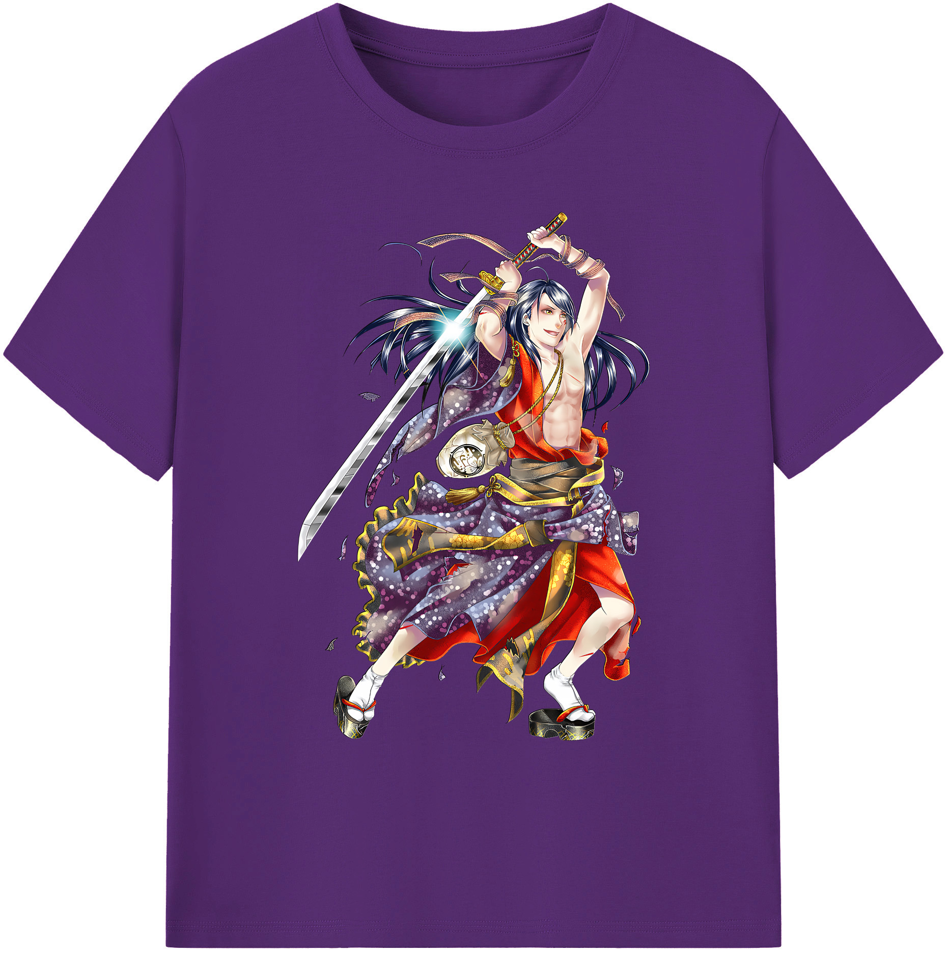 （画像用） 刀剣乱舞 Touken Ranbu 綿100％ メンズ半袖Tシャツ｜肌触りやわらか＆通気性