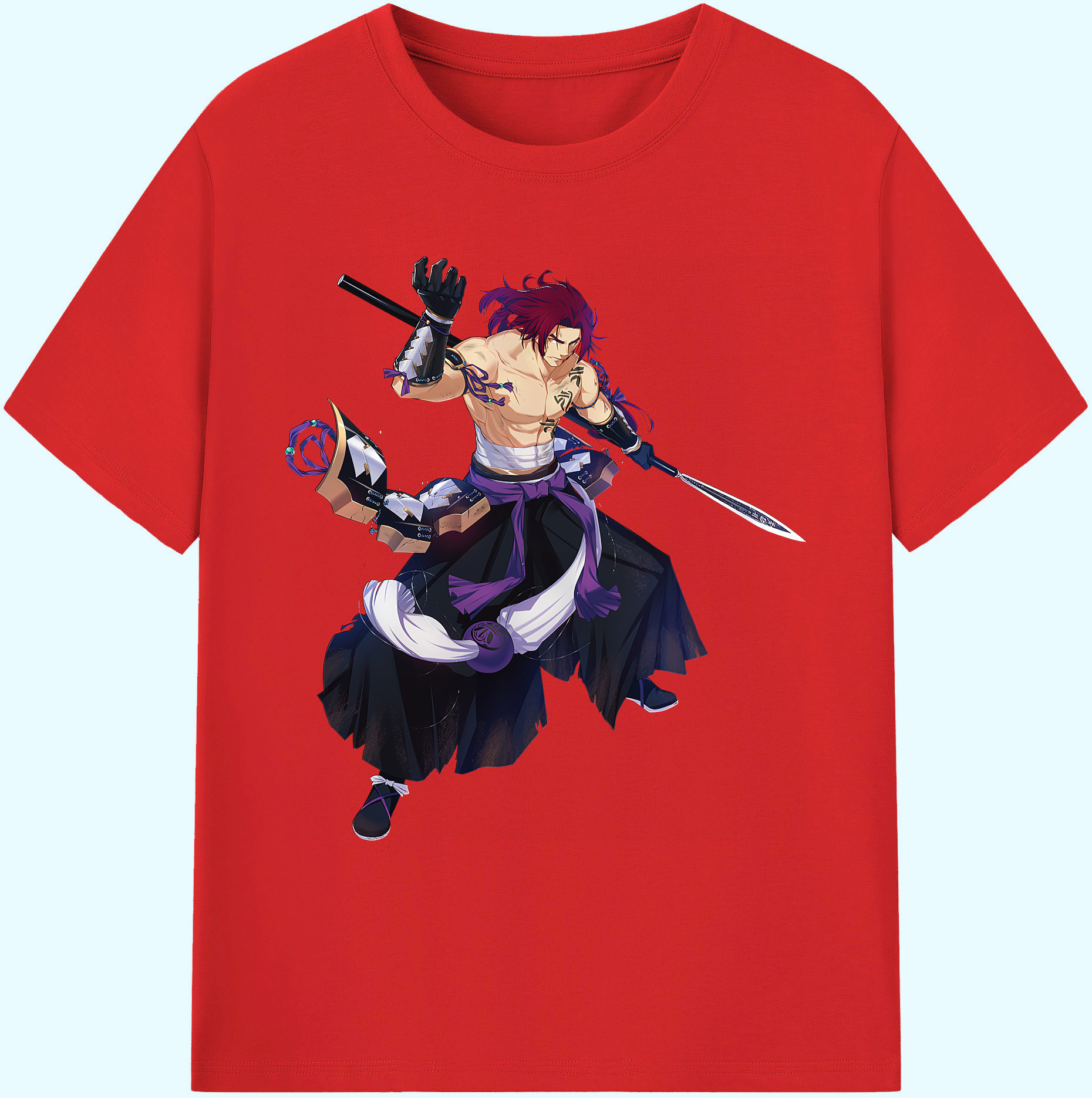 （画像用） 刀剣乱舞 Touken Ranbu 綿100％ メンズ半袖Tシャツ｜肌触りやわらか＆通気性