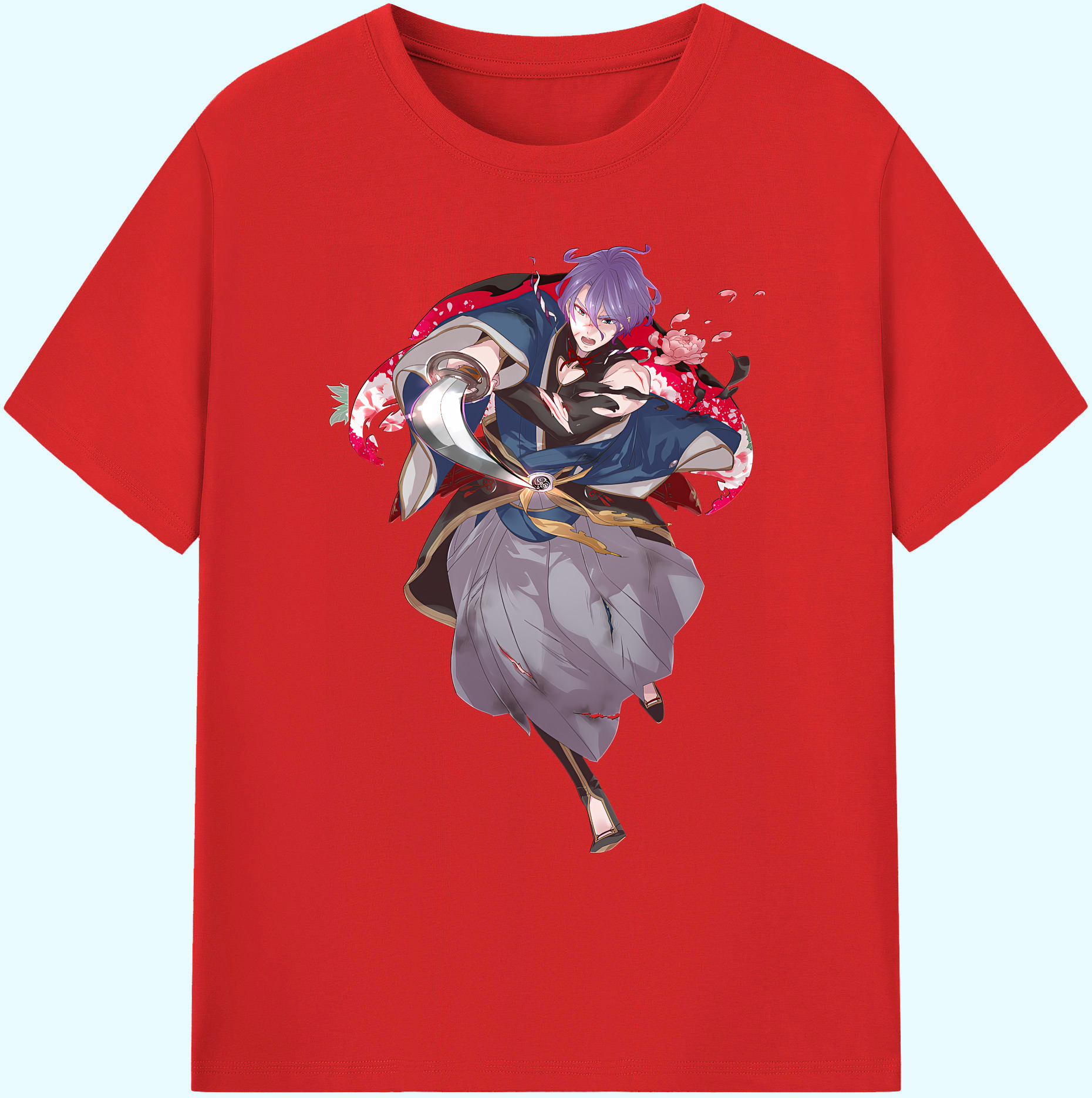 （画像用） 刀剣乱舞 Touken Ranbu 綿100％ メンズ半袖Tシャツ｜肌触りやわらか＆通気性