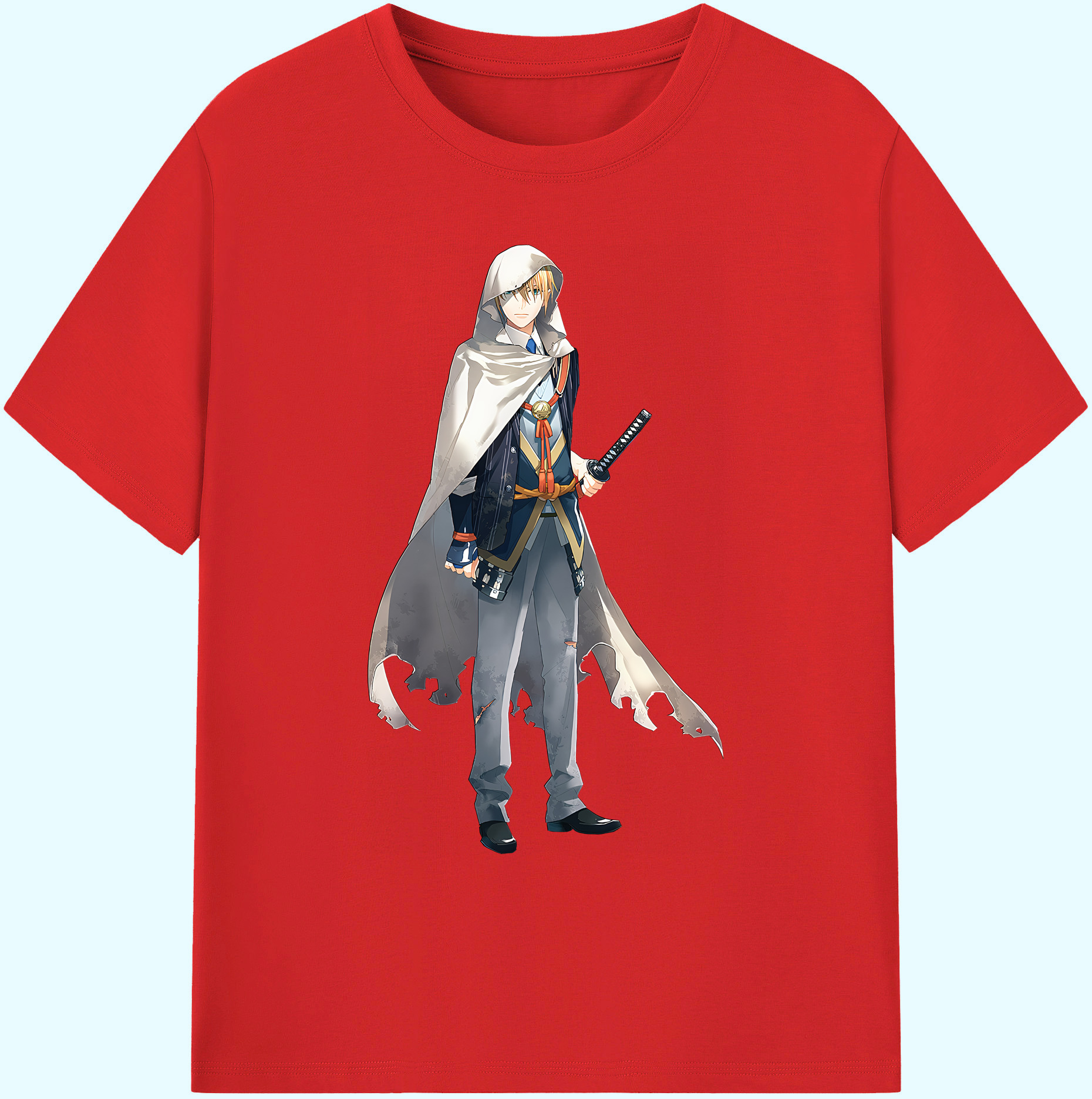 （画像用） 刀剣乱舞 Touken Ranbu 綿100％ メンズ半袖Tシャツ｜肌触りやわらか＆通気性