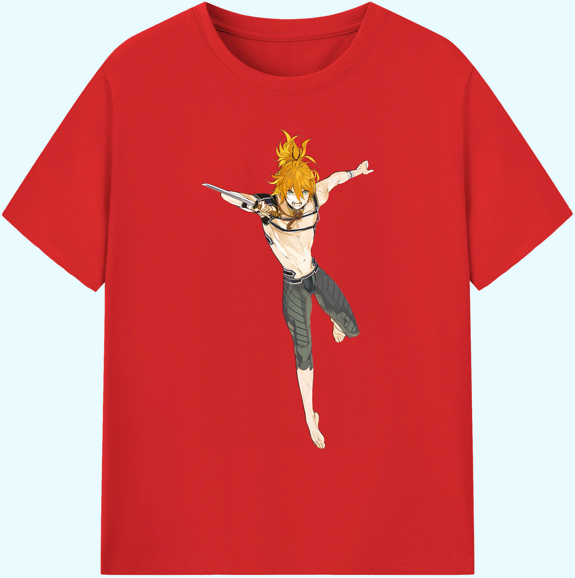 （画像用） 刀剣乱舞 Touken Ranbu 綿100％ メンズ半袖Tシャツ｜肌触りやわらか＆通気性