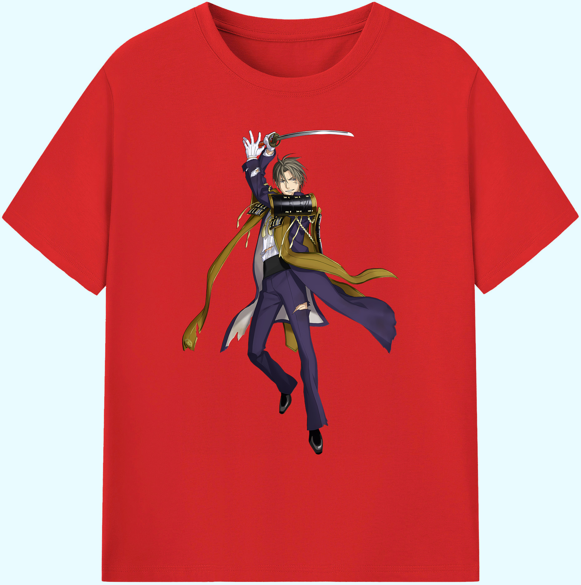（画像用） 刀剣乱舞 Touken Ranbu 綿100％ メンズ半袖Tシャツ｜肌触りやわらか＆通気性
