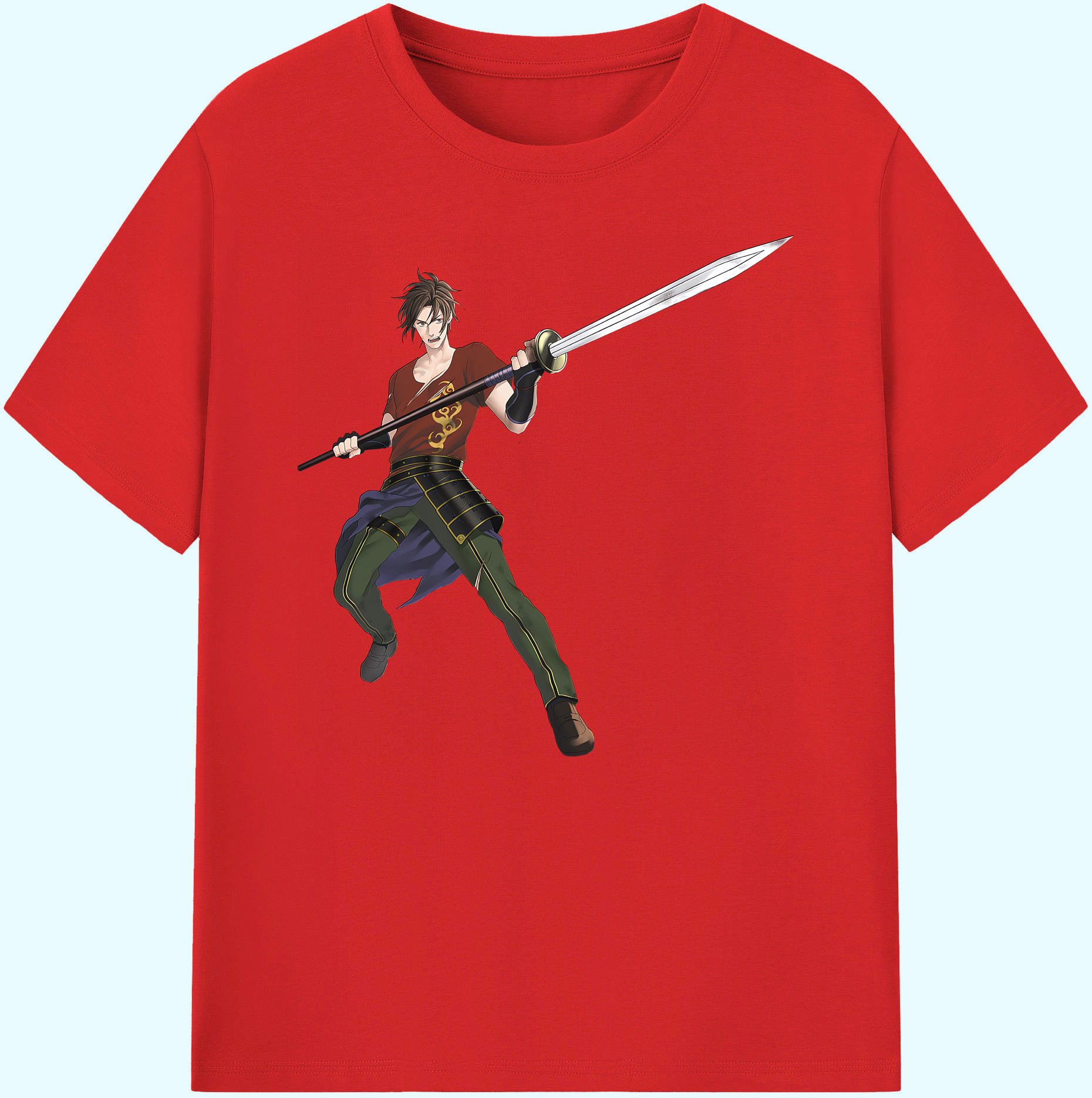 （画像用） 刀剣乱舞 Touken Ranbu 綿100％ メンズ半袖Tシャツ｜肌触りやわらか＆通気性