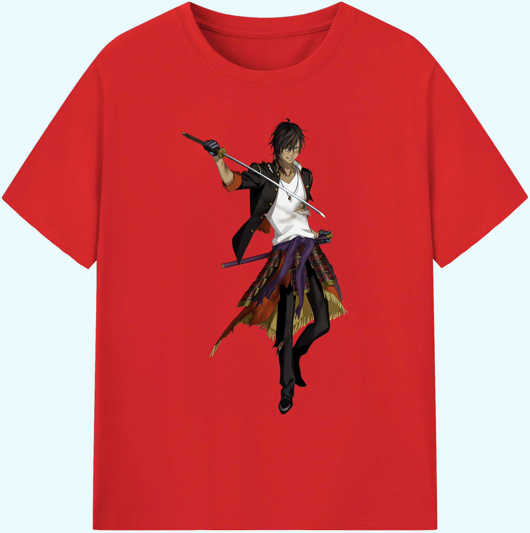 （画像用） 刀剣乱舞 Touken Ranbu 綿100％ メンズ半袖Tシャツ｜肌触りやわらか＆通気性