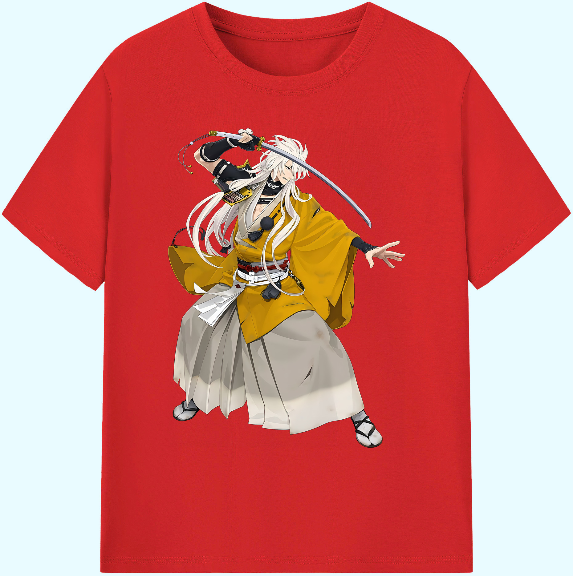 （画像用） 刀剣乱舞 Touken Ranbu 綿100％ メンズ半袖Tシャツ｜肌触りやわらか＆通気性