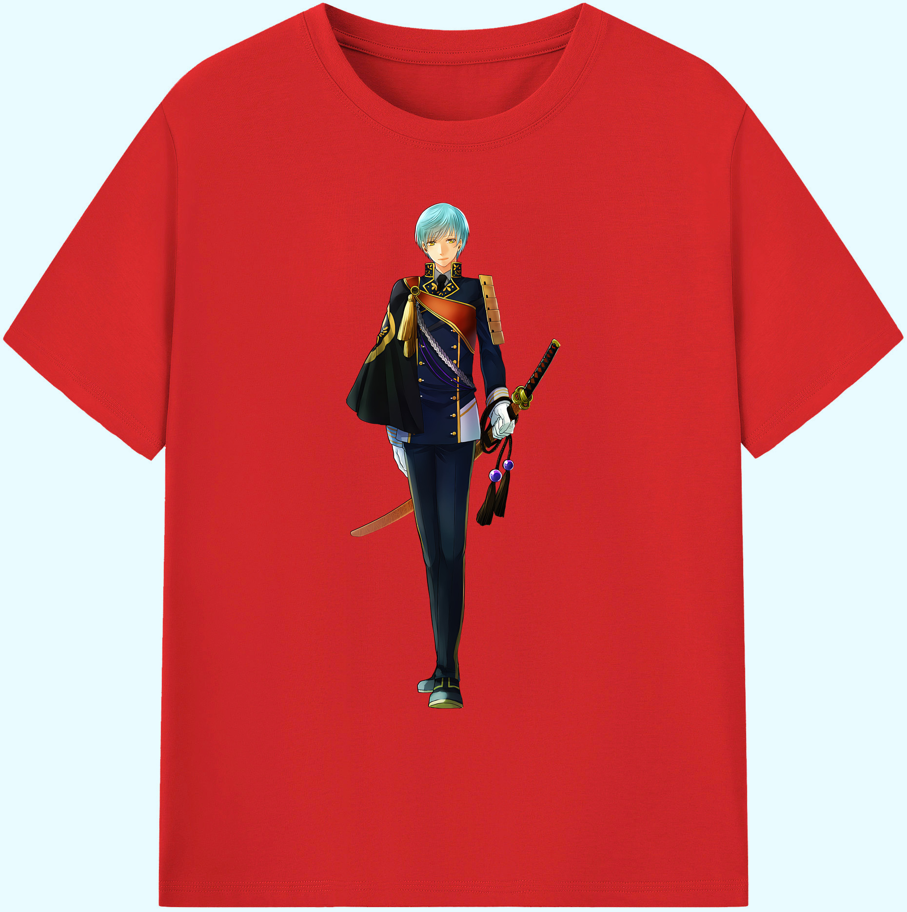 （画像用） 刀剣乱舞 Touken Ranbu 綿100％ メンズ半袖Tシャツ｜肌触りやわらか＆通気性