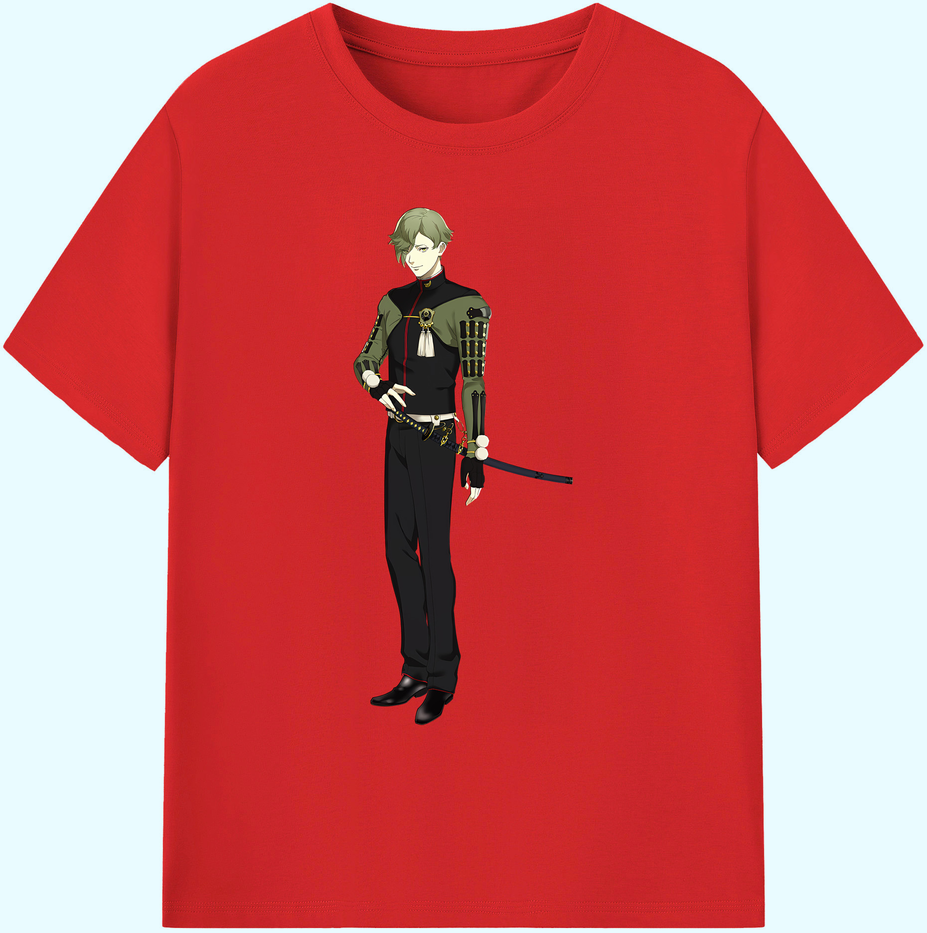 （画像用） 刀剣乱舞 Touken Ranbu 綿100％ メンズ半袖Tシャツ｜肌触りやわらか＆通気性