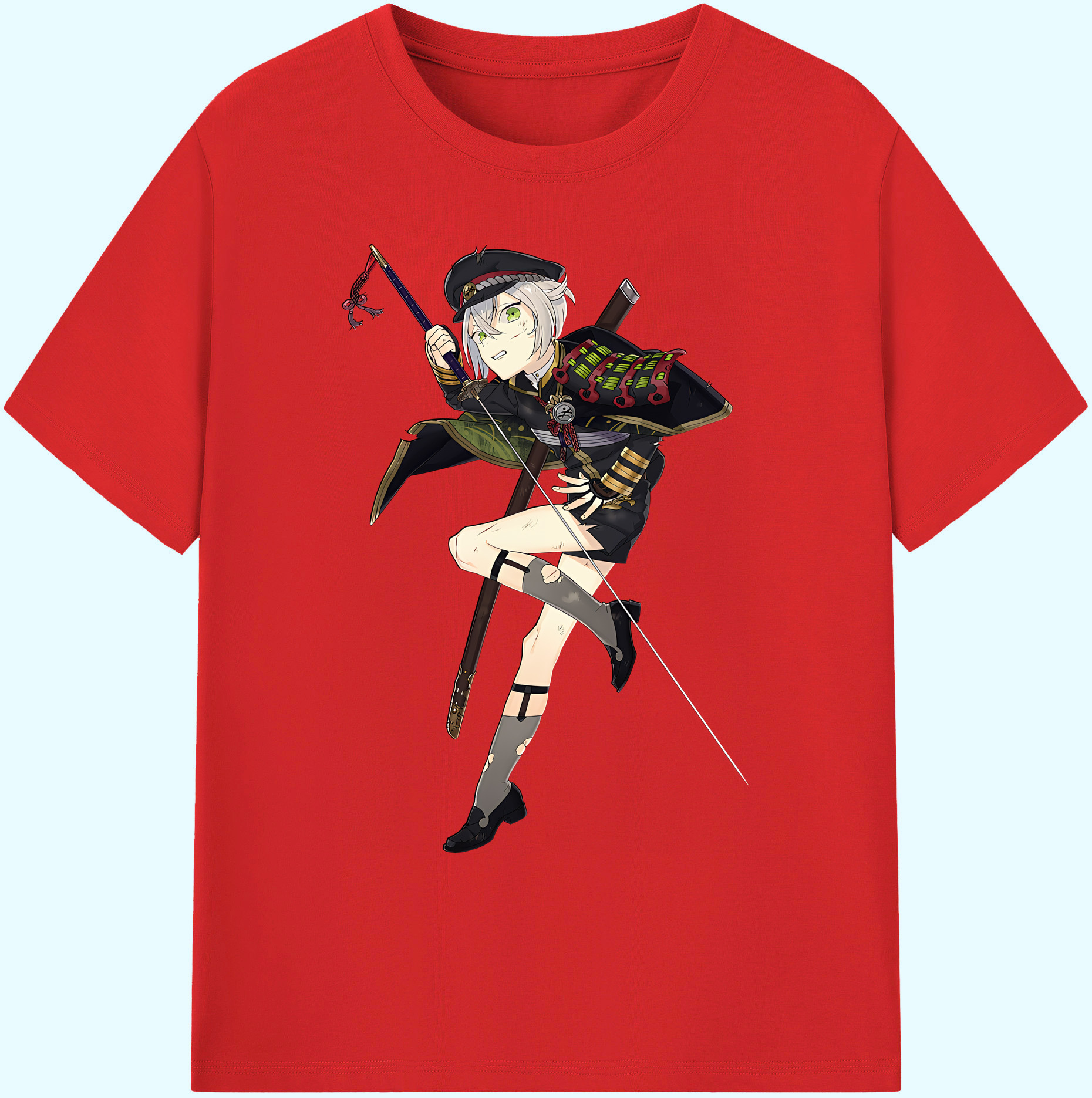 （画像用） 刀剣乱舞 Touken Ranbu 綿100％ メンズ半袖Tシャツ｜肌触りやわらか＆通気性