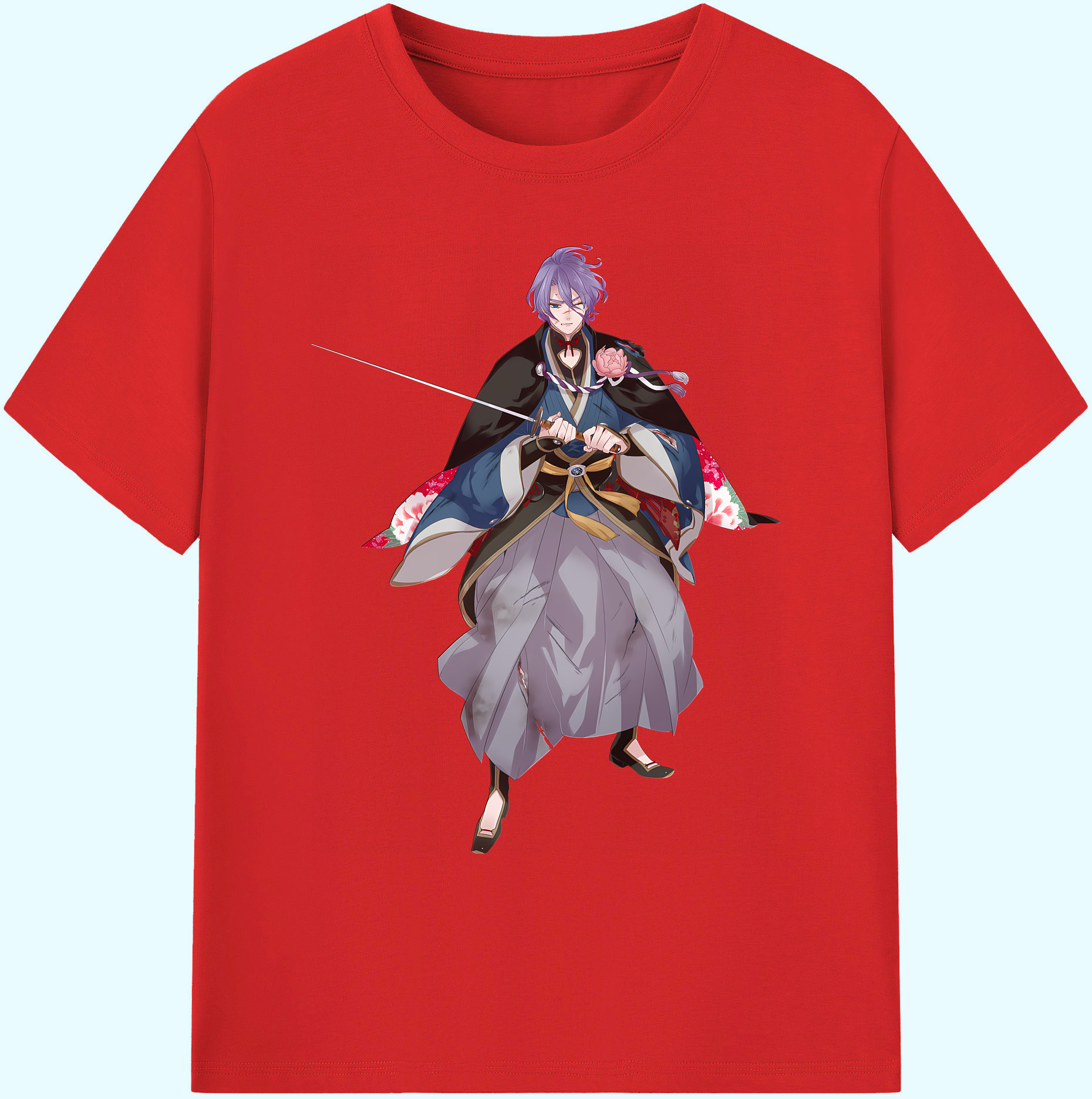 （画像用） 刀剣乱舞 Touken Ranbu 綿100％ メンズ半袖Tシャツ｜肌触りやわらか＆通気性