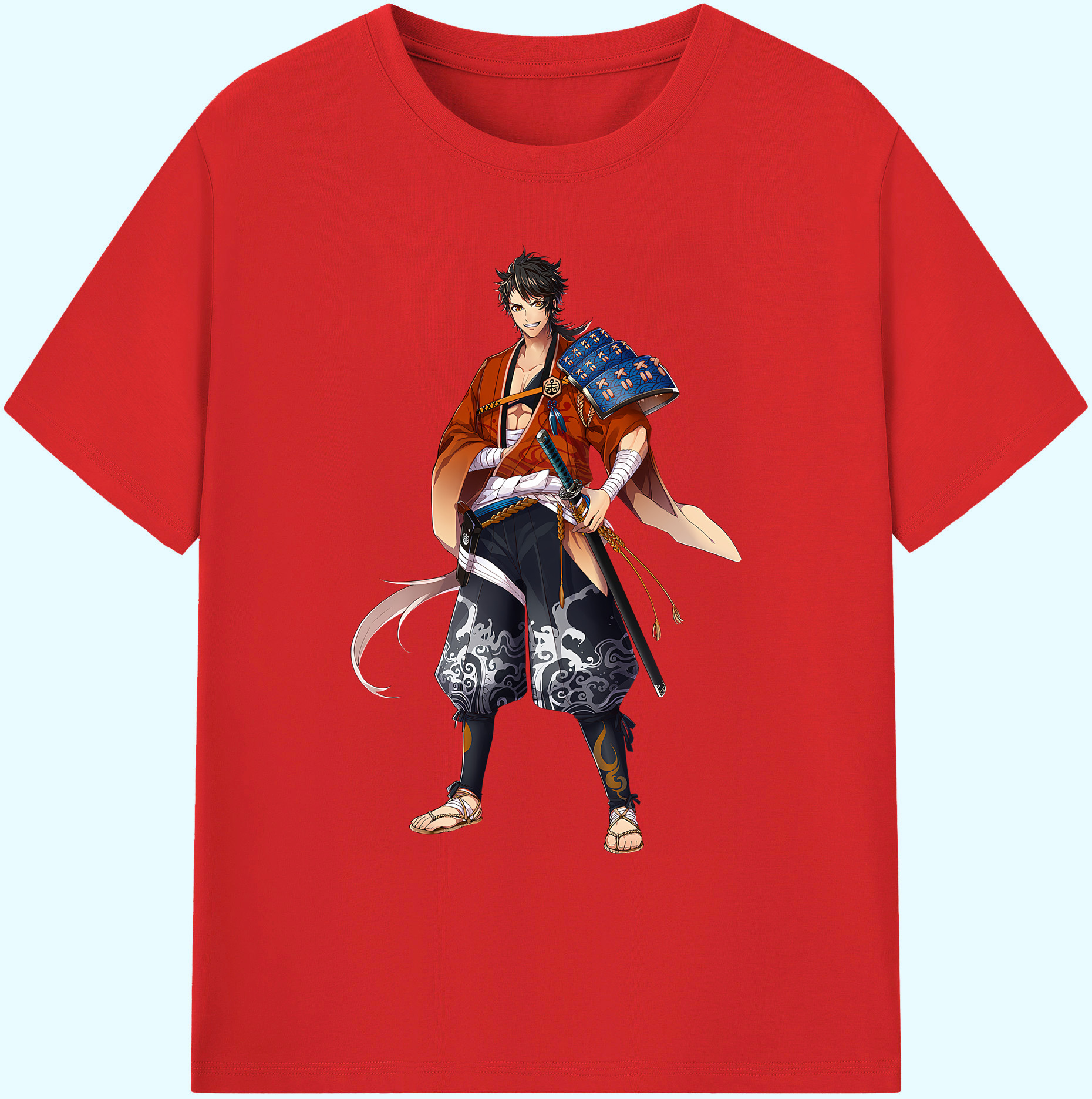 （画像用） 刀剣乱舞 Touken Ranbu 綿100％ メンズ半袖Tシャツ｜肌触りやわらか＆通気性