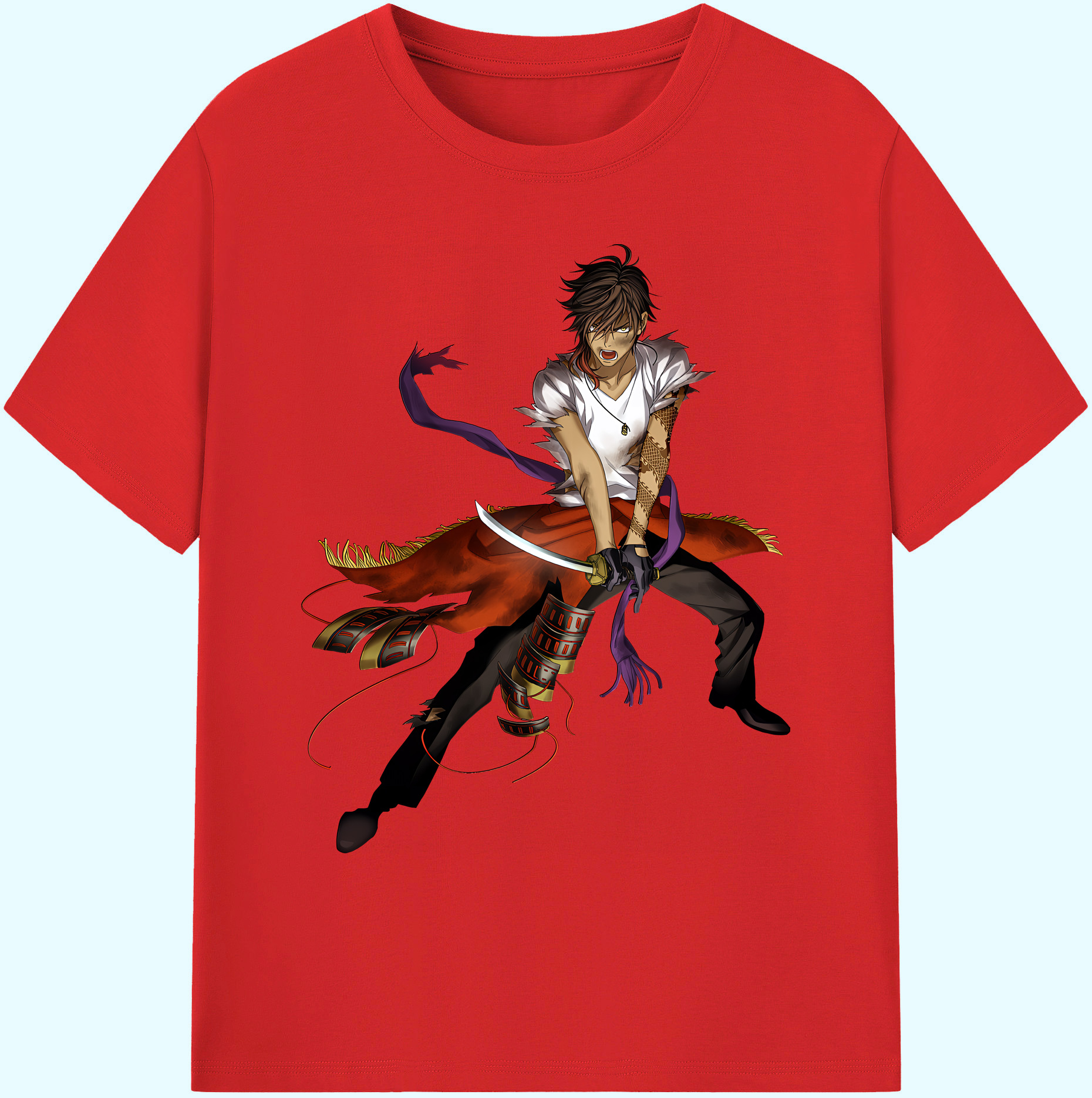 （画像用） 刀剣乱舞 Touken Ranbu 綿100％ メンズ半袖Tシャツ｜肌触りやわらか＆通気性