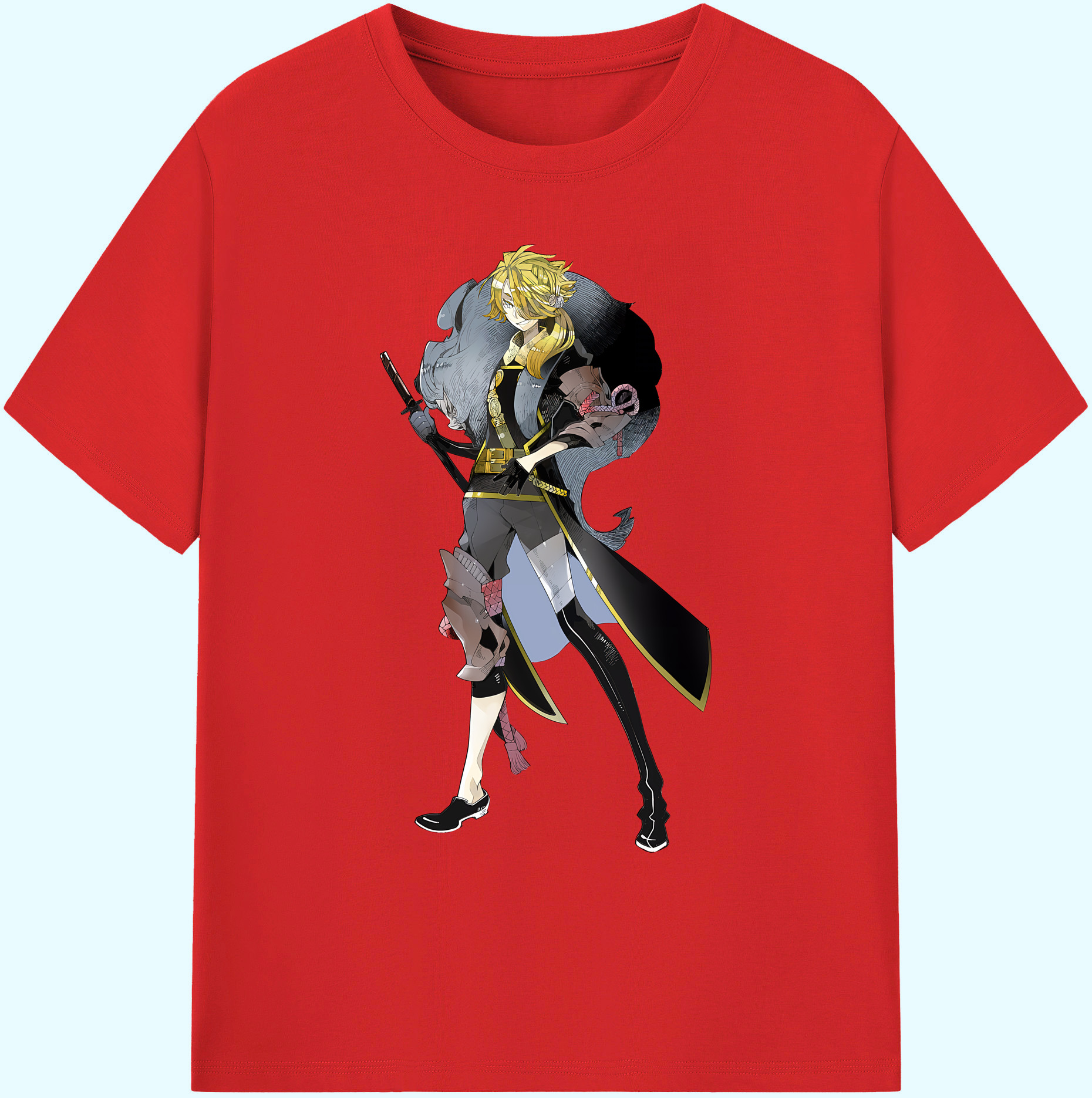 （画像用） 刀剣乱舞 Touken Ranbu 綿100％ メンズ半袖Tシャツ｜肌触りやわらか＆通気性