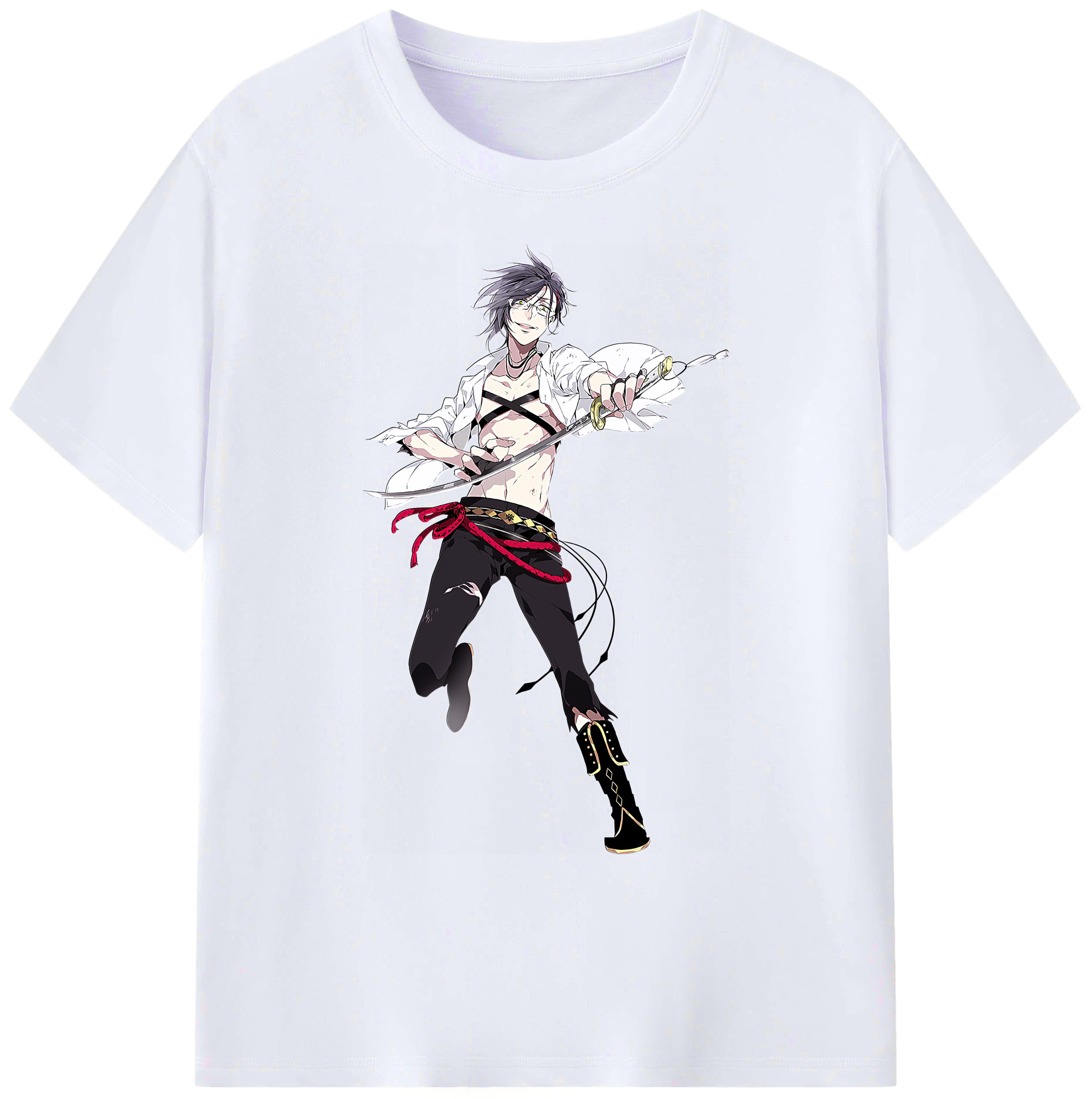（画像用） 刀剣乱舞 Touken Ranbu 綿100％ メンズ半袖Tシャツ｜肌触りやわらか＆通気性