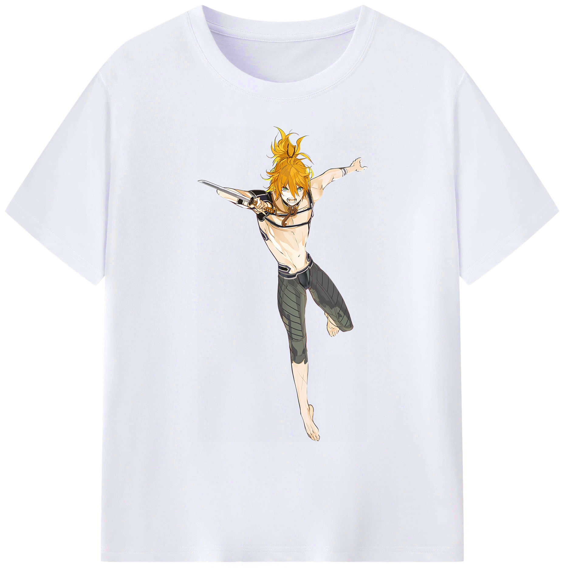 （画像用） 刀剣乱舞 Touken Ranbu 綿100％ メンズ半袖Tシャツ｜肌触りやわらか＆通気性
