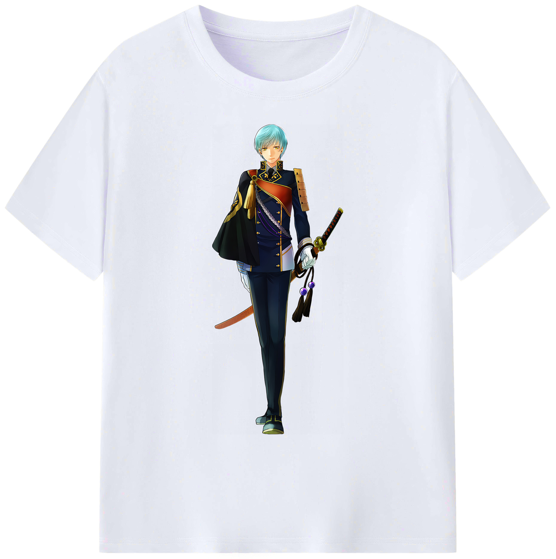 （画像用） 刀剣乱舞 Touken Ranbu 綿100％ メンズ半袖Tシャツ｜肌触りやわらか＆通気性