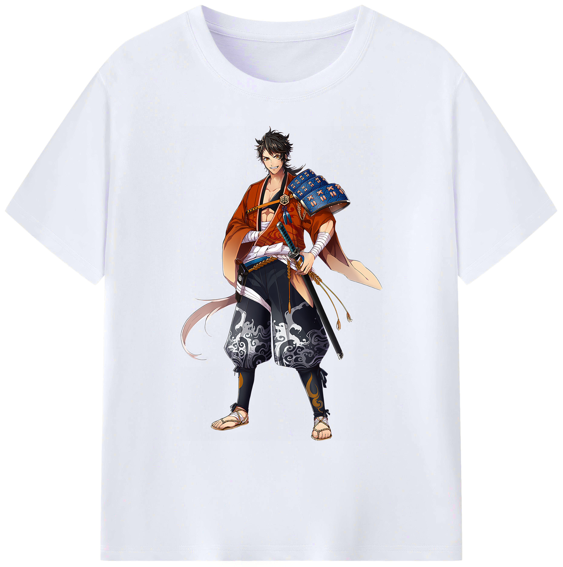 （画像用） 刀剣乱舞 Touken Ranbu 綿100％ メンズ半袖Tシャツ｜肌触りやわらか＆通気性
