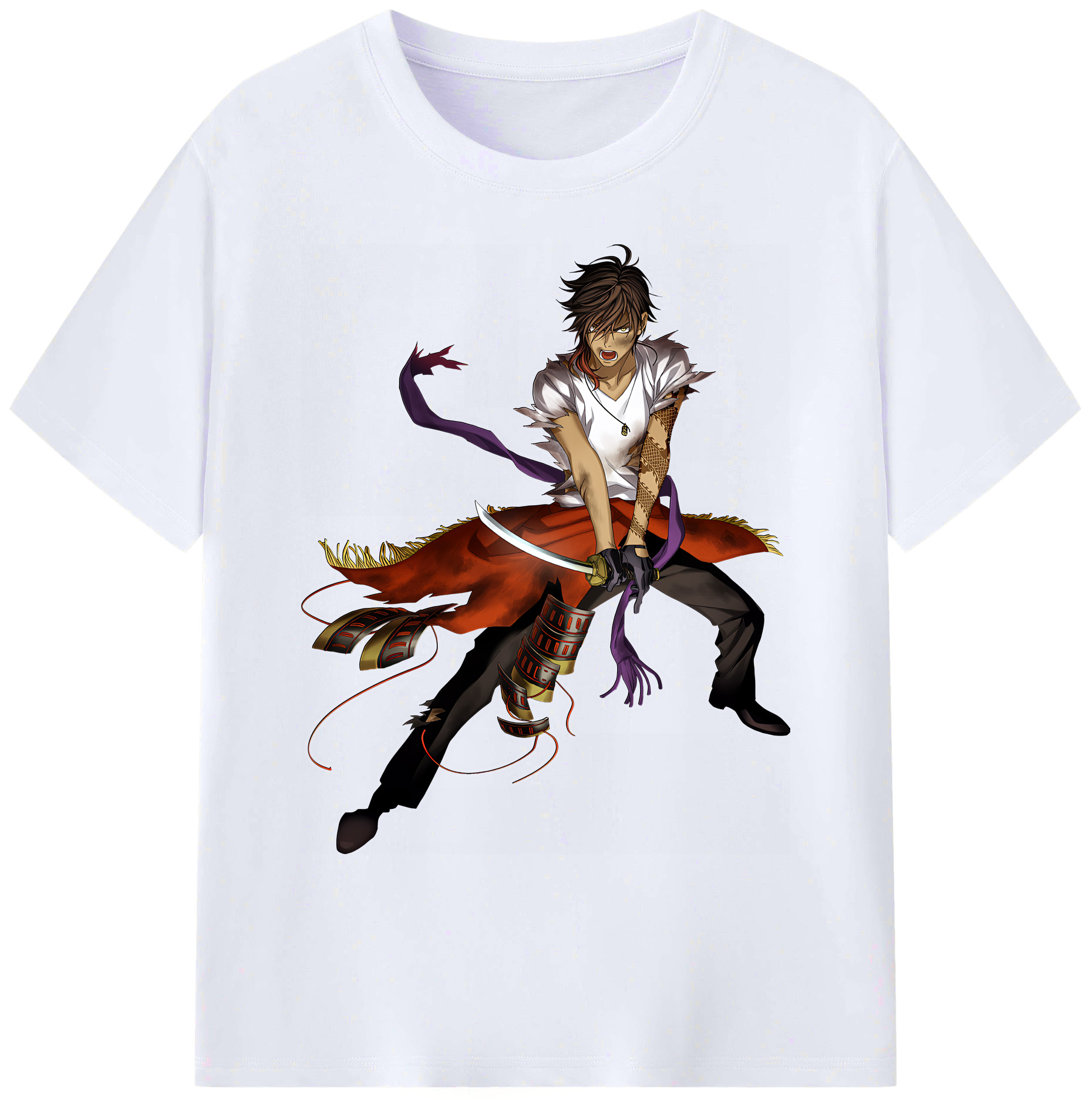 （画像用） 刀剣乱舞 Touken Ranbu 綿100％ メンズ半袖Tシャツ｜肌触りやわらか＆通気性