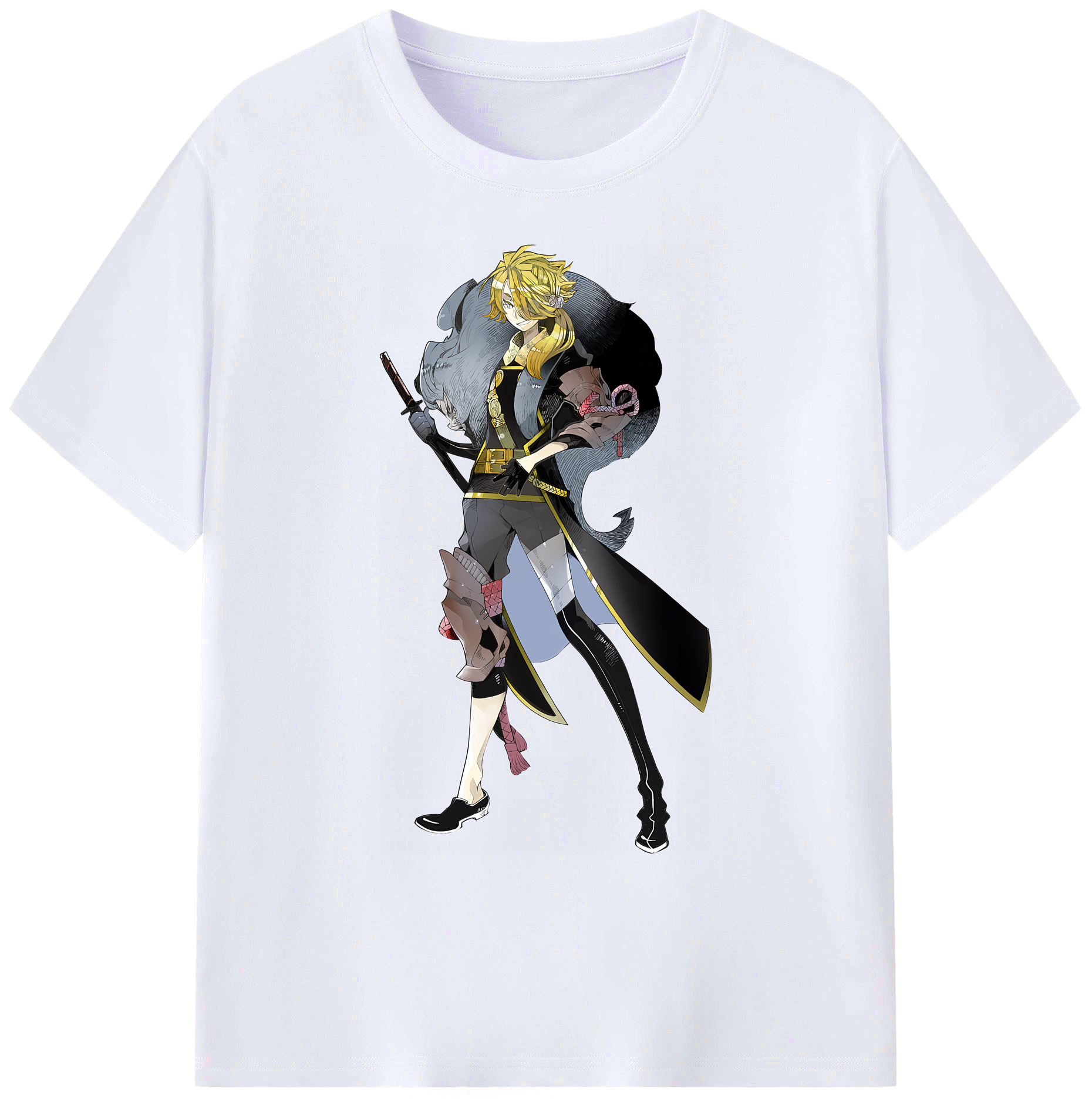 （画像用） 刀剣乱舞 Touken Ranbu 綿100％ メンズ半袖Tシャツ｜肌触りやわらか＆通気性