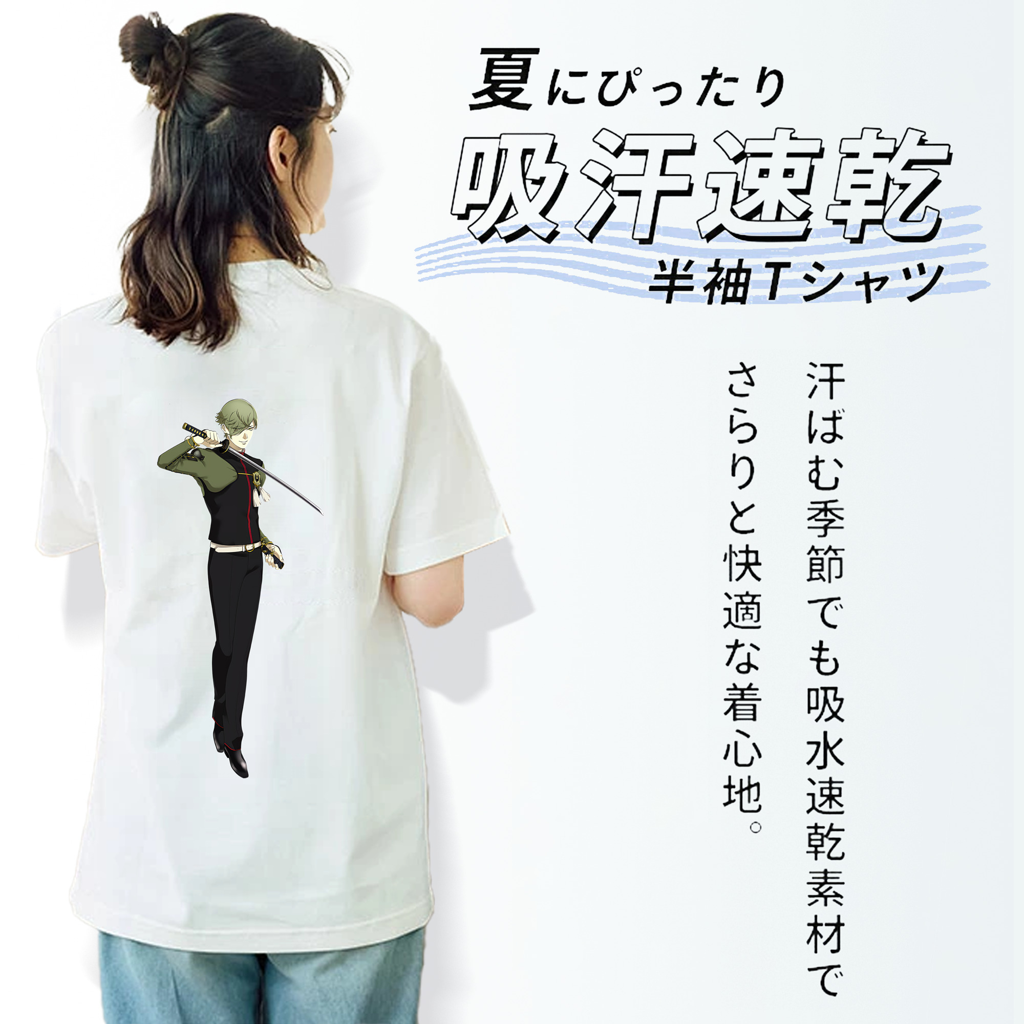 刀剣乱舞 Touken Ranbu レディース半袖Tシャツ(バックプリント)